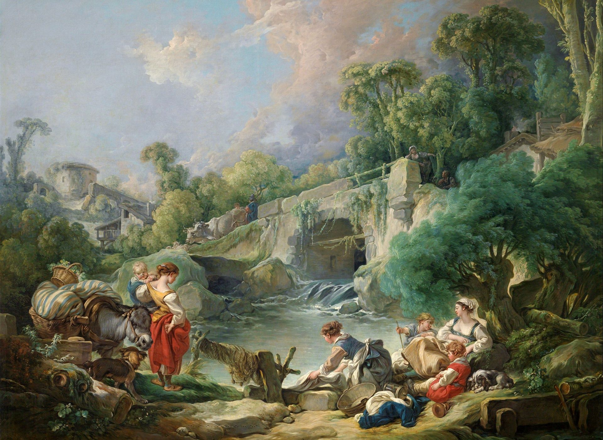 1920x1401 Wallpaper picture, Laundress, Francois Boucher for mobile and desktop, section живопись, resolution 1920x1401