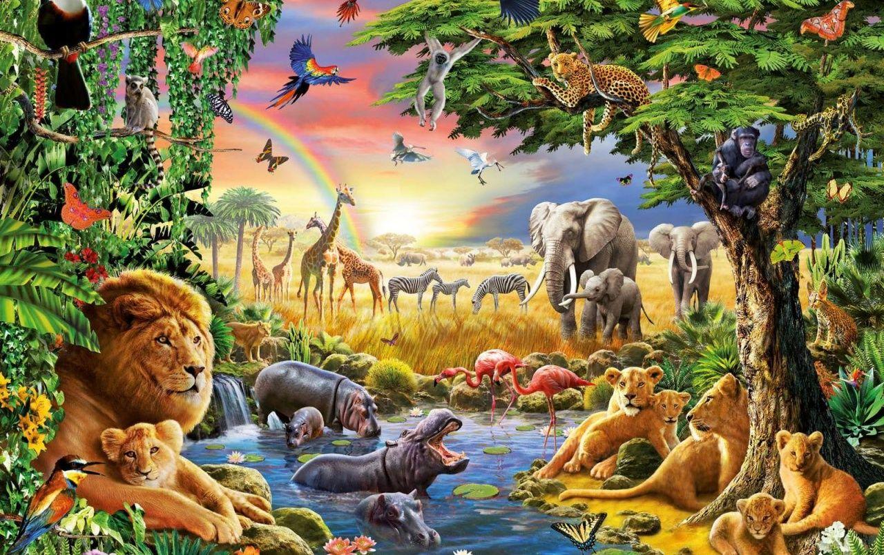 Jungle Animals Wallpapers - Top Free Jungle Animals Backgrounds -  WallpaperAccess