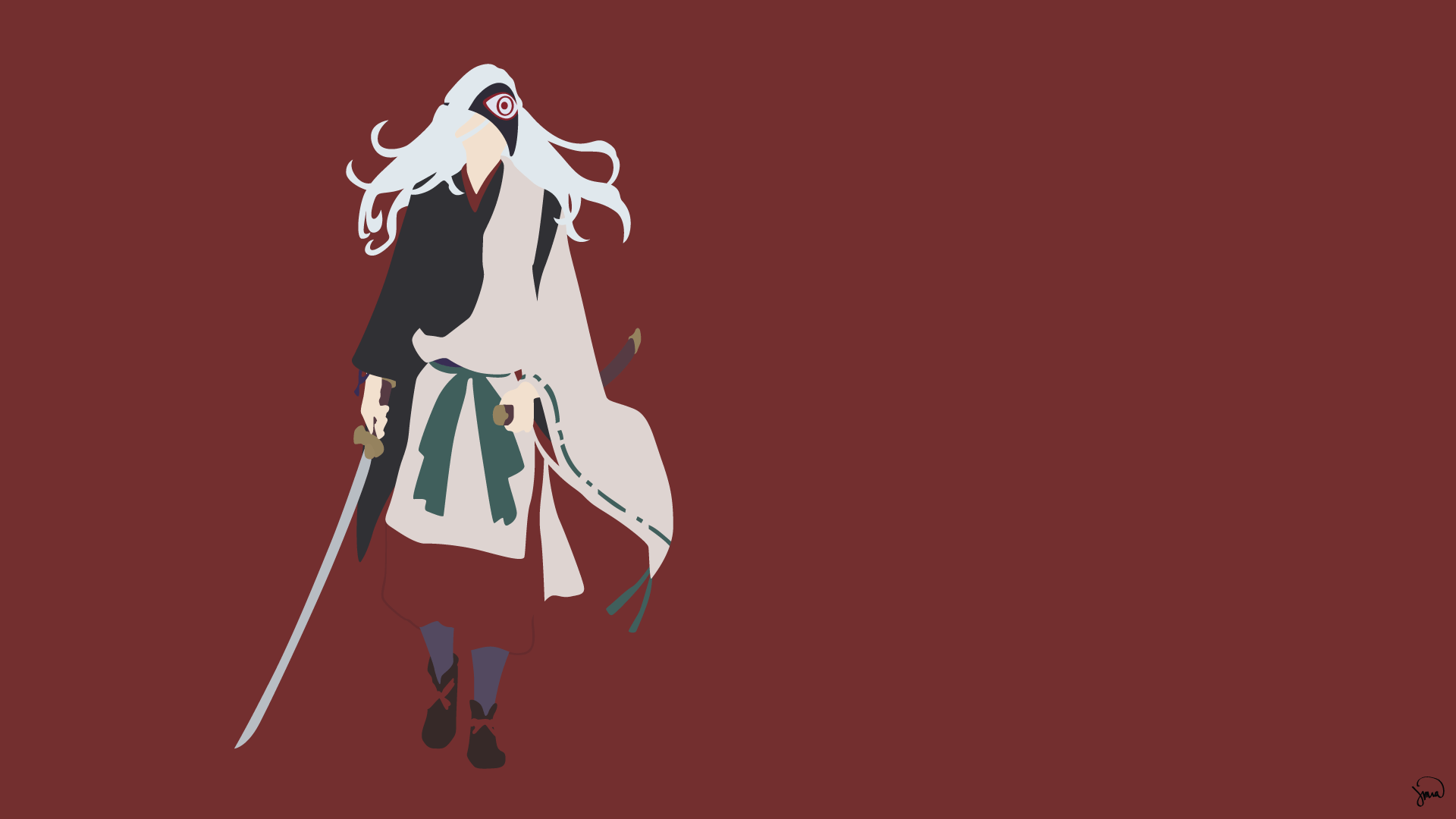 1920x1080 Rabou Noragami Minimalist Wallpaper by greenmapple17. Daily Anime Art