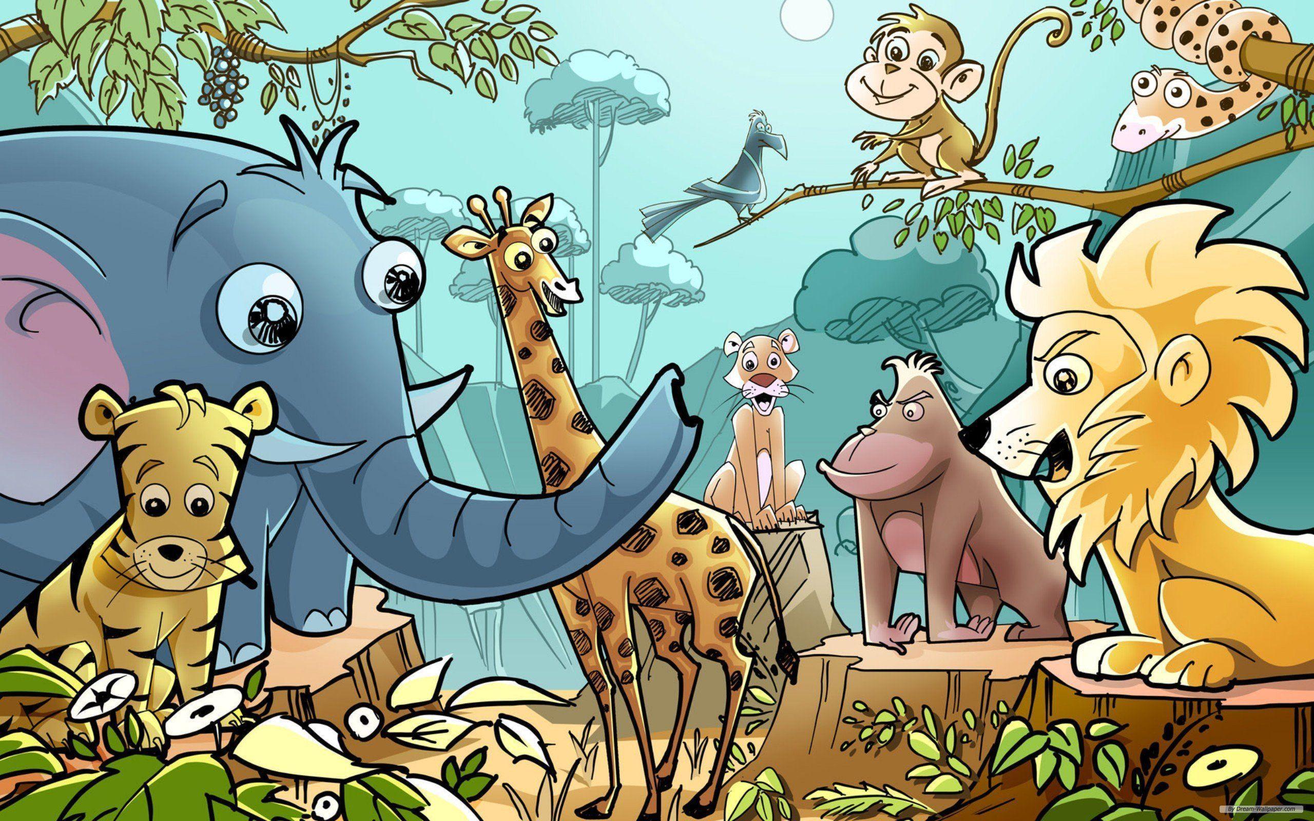 2560x1600 Cartoon Animals Wallpaper