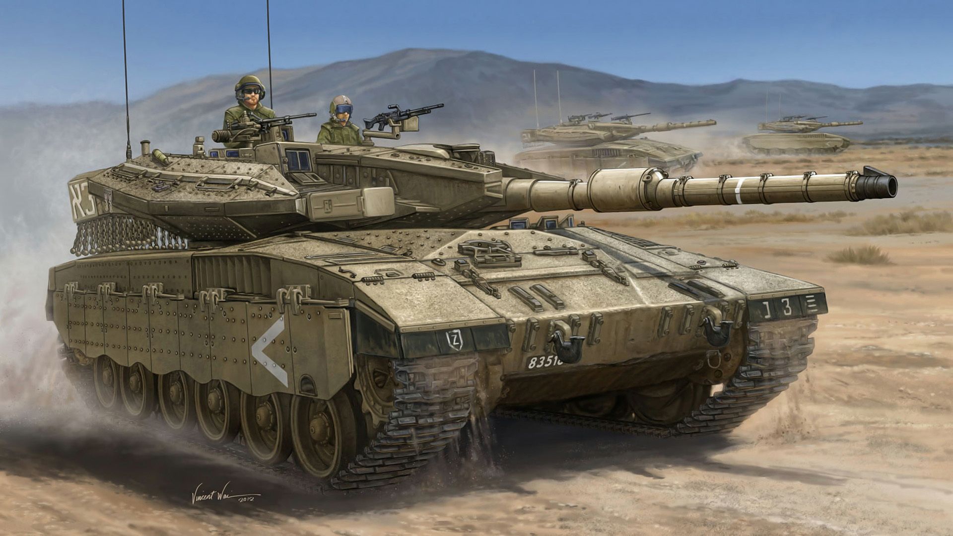 1920x1080 Wallpaper chariot, gun, art, tank