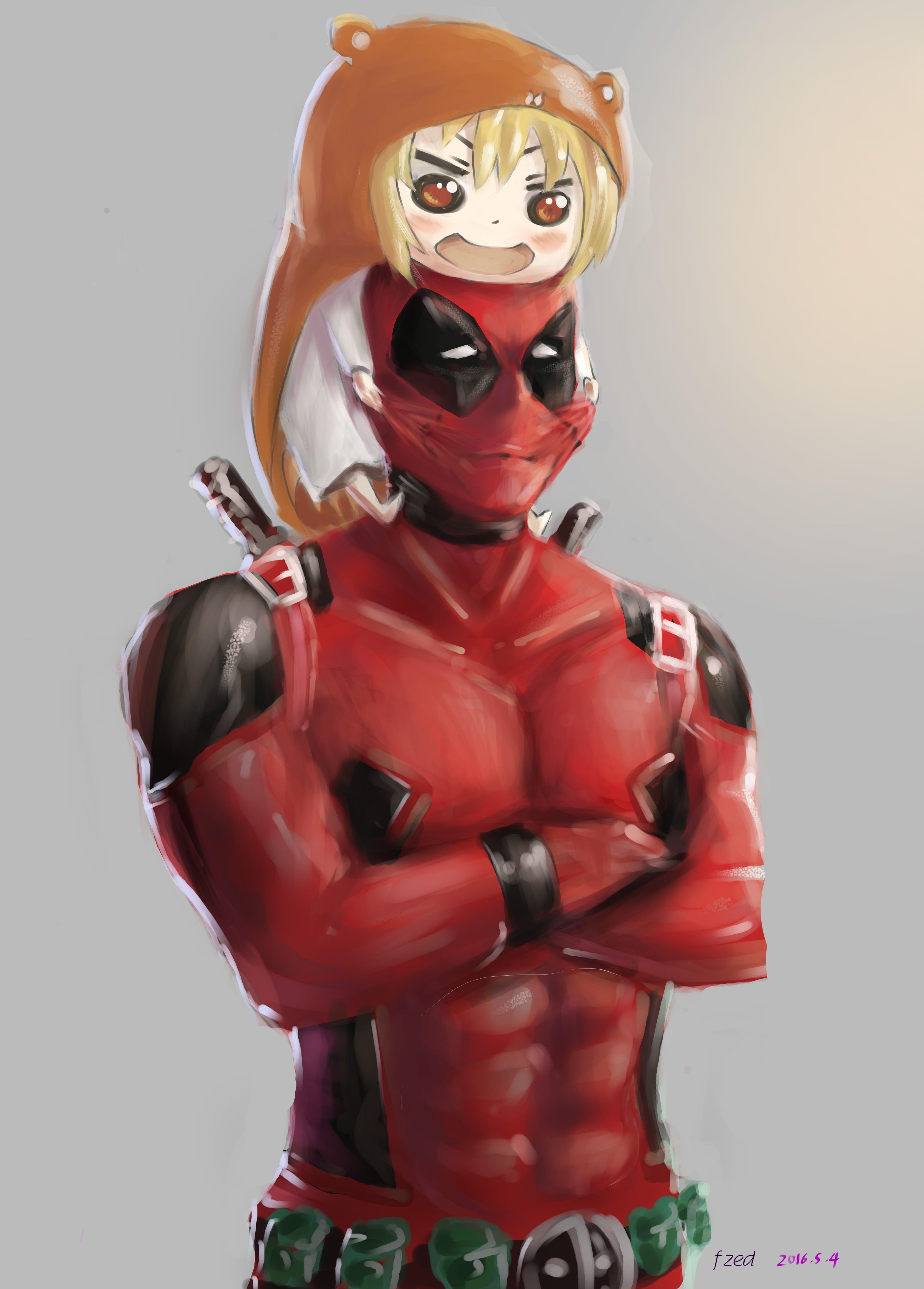 3544x4943 Deadpool Painting, Deadpool, Artwork, Umaru Chan, Himouto