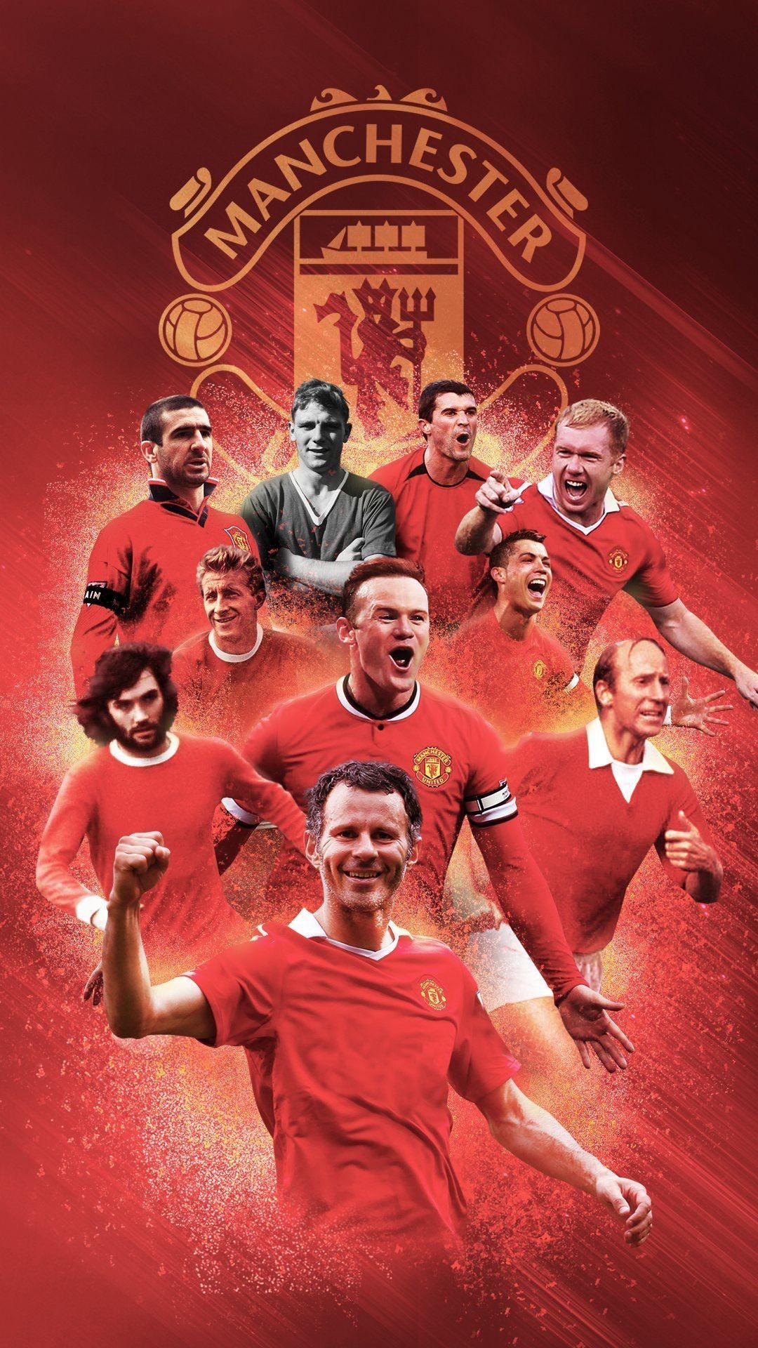 1080x1920 Manchester United Legends Wallpaper