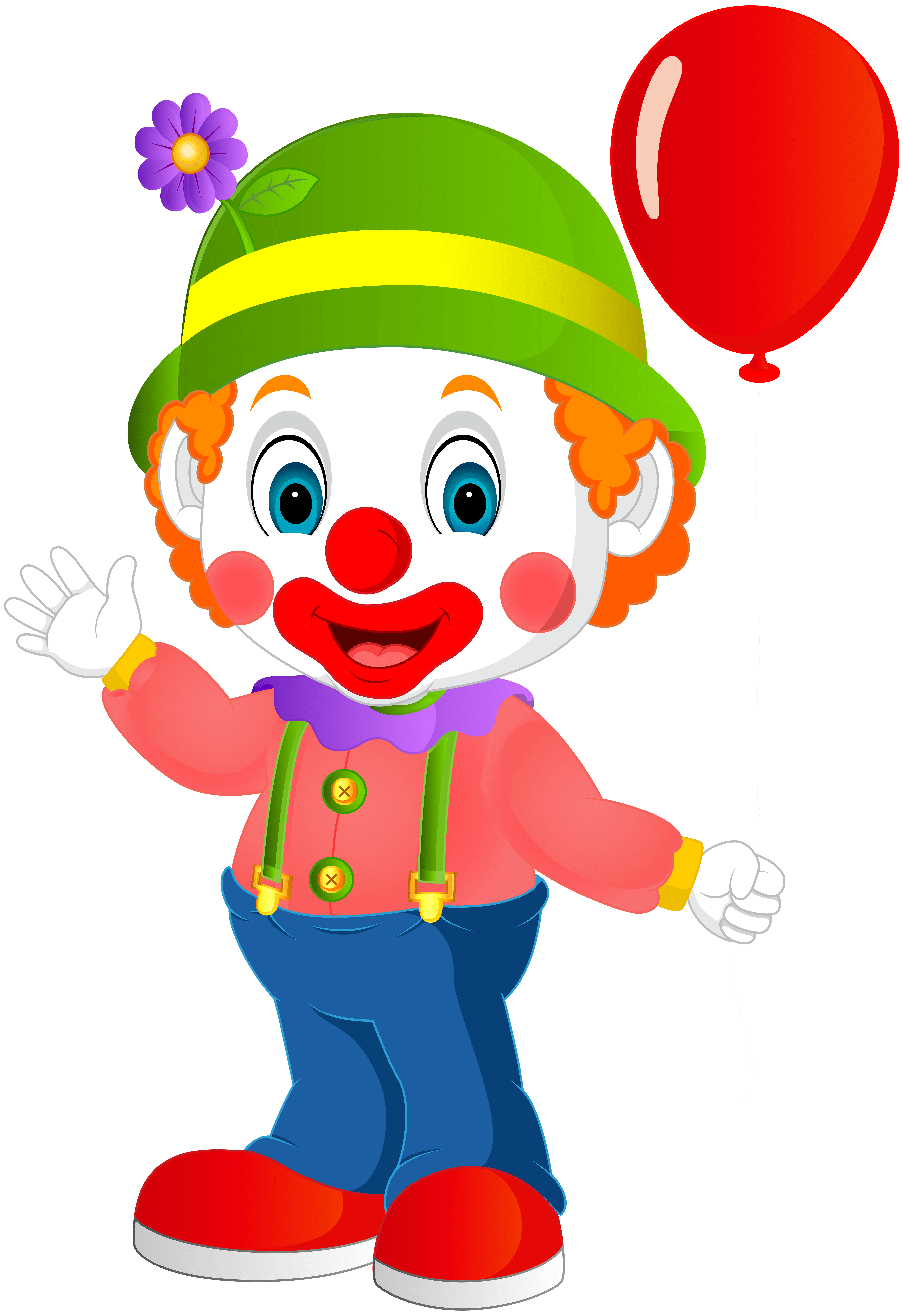 5489x8000 Cute Clown Transparent PNG Clip Art Image
