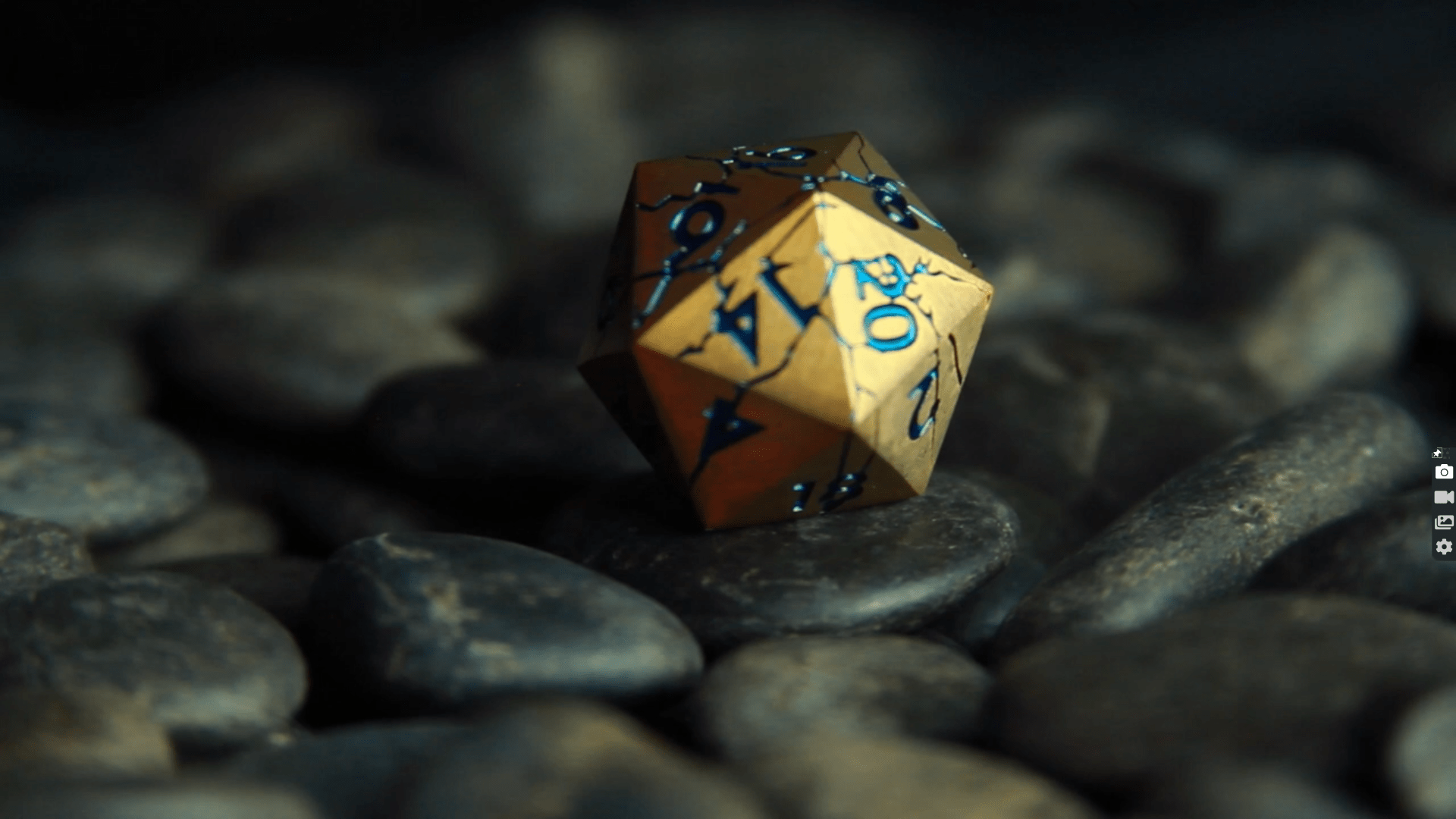 1920x1080 DND Metal Dice Blue Sky
