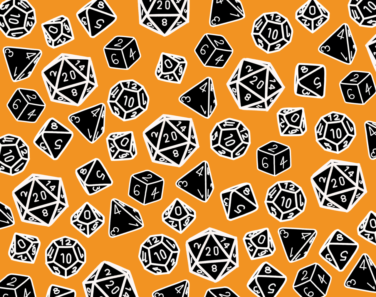 1280x1011 Some funky DND dice background