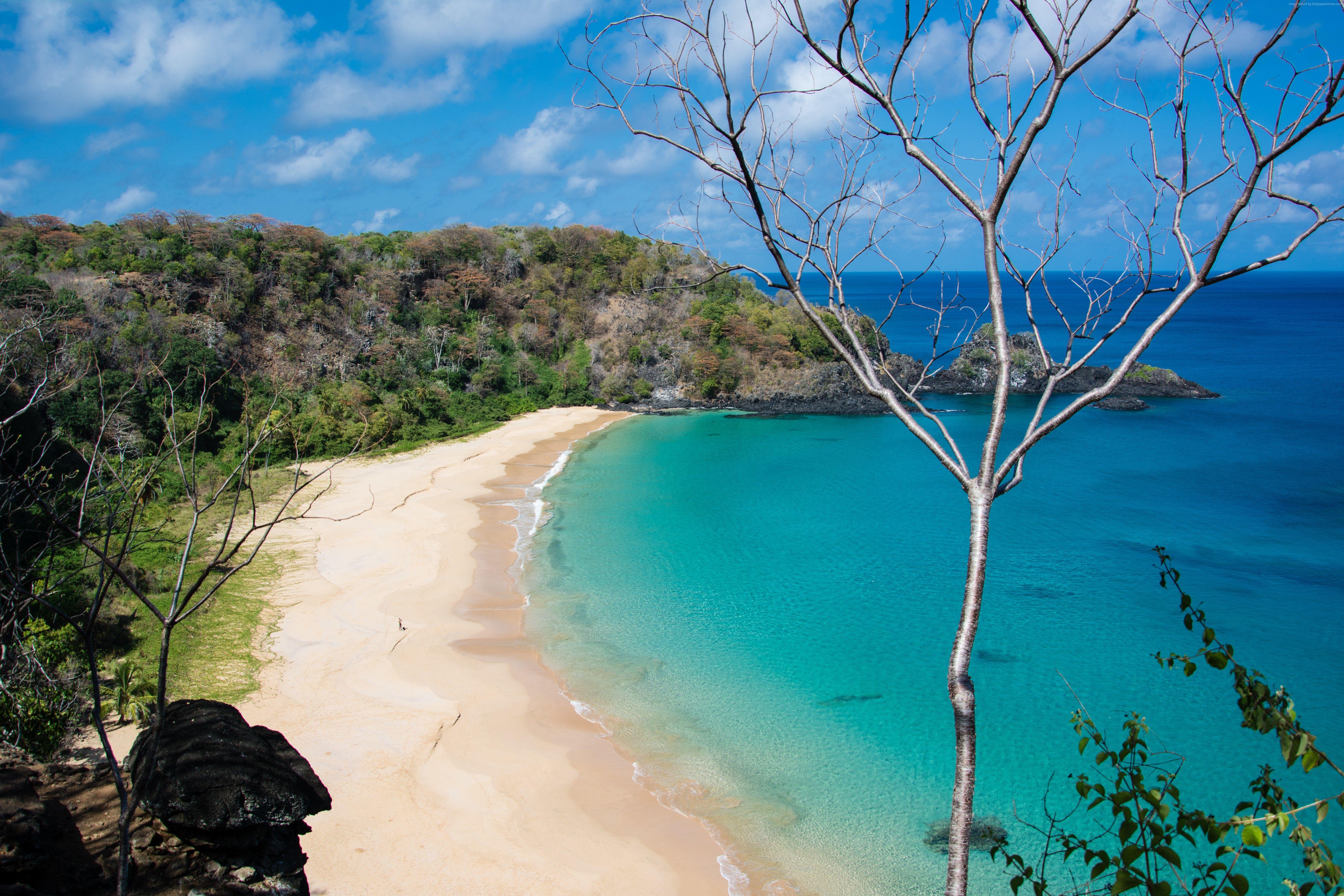 5841x3894 Wallpaper Baia do Sancho, Fernando de Noronha, Brazil, Best beaches