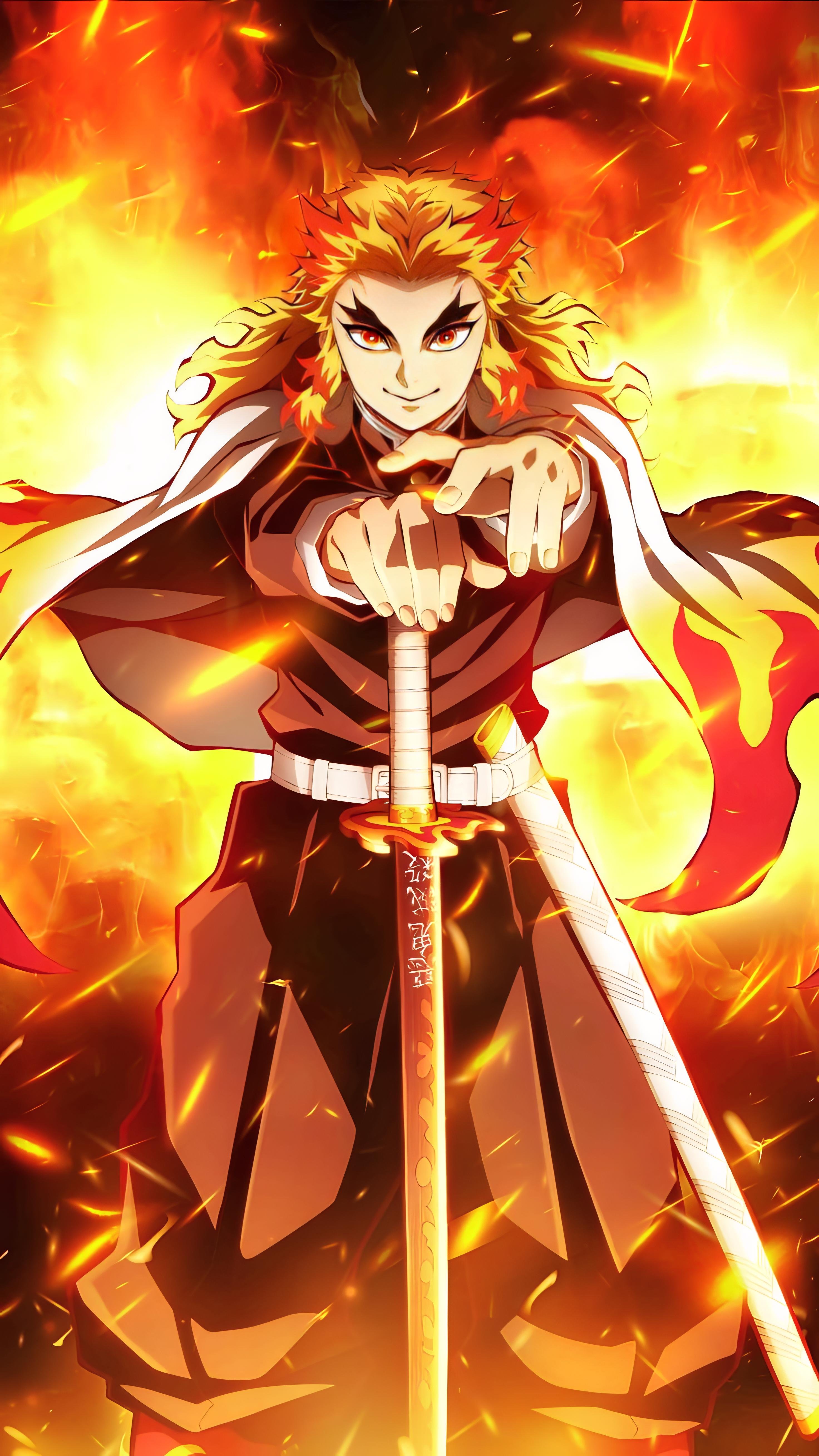2944x5232 Rengoku Kyojuro Wallpaper. : r