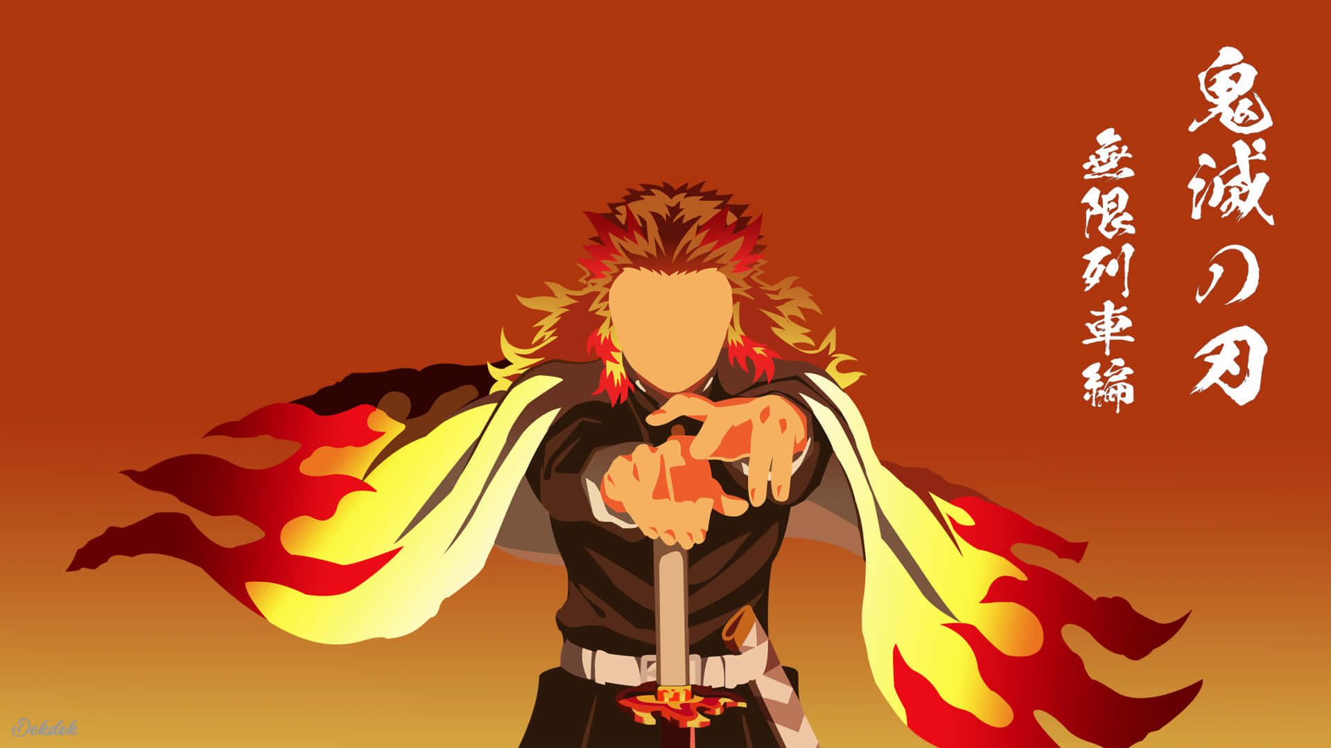 1920x1080 Rengoku Minimalist Wallpaper