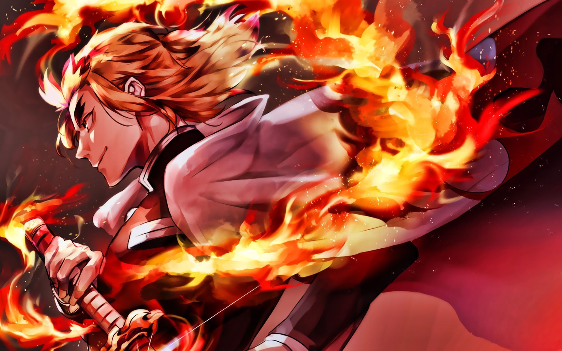 1920x1200 Rengoku Desktop Wallpaper