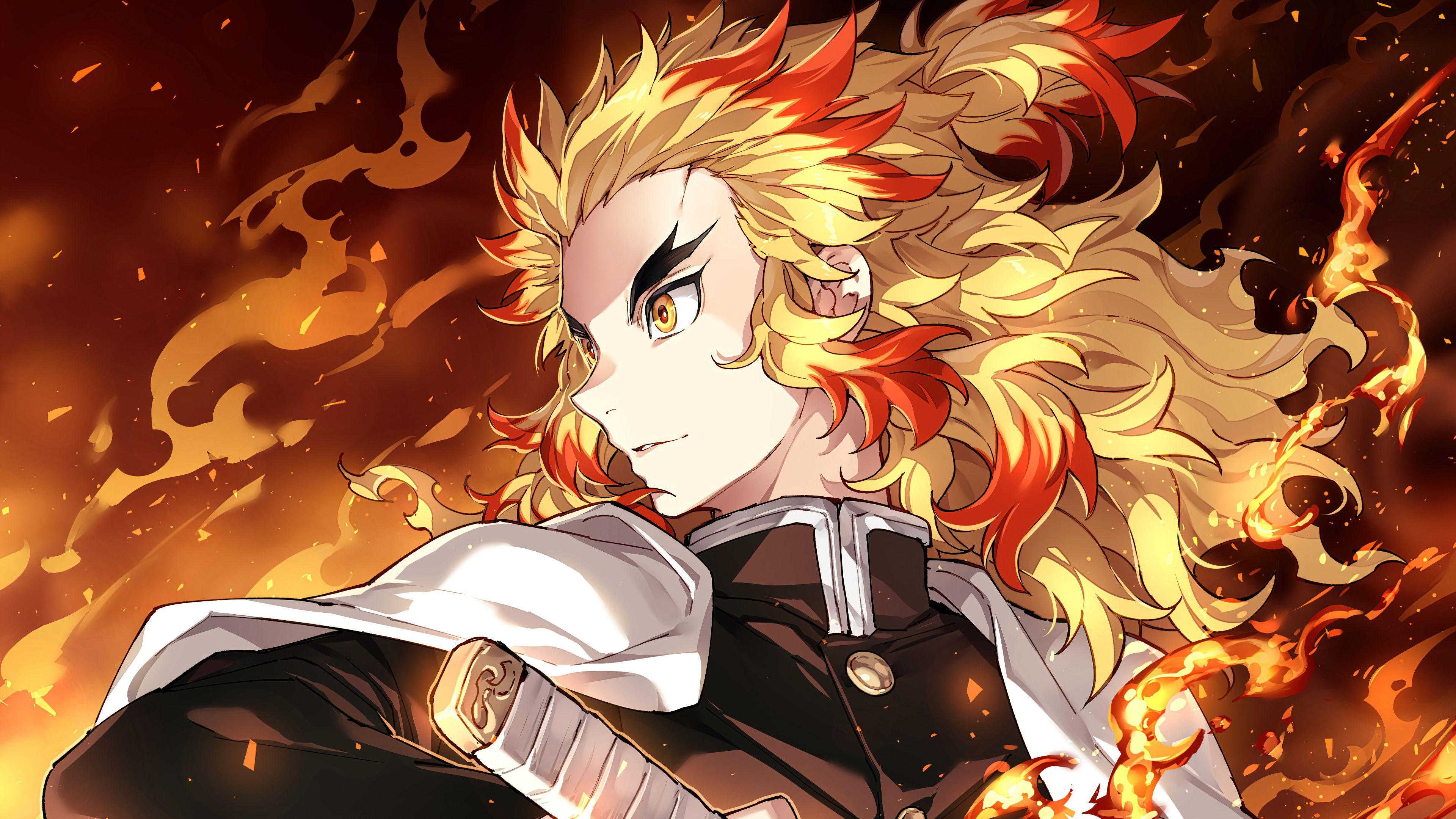3840x2160 Kyojuro Rengoku Demon Slayer
