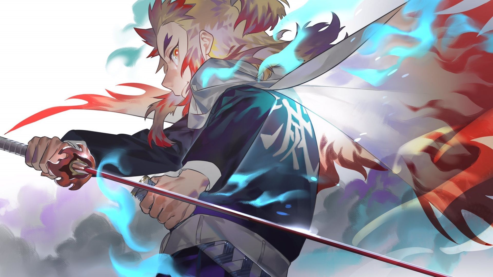1920x1080 Kyojuro Rengoku and Tanjiro Desktop