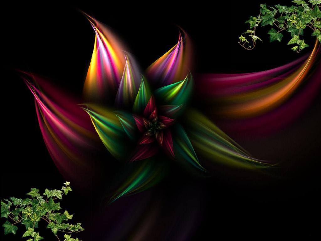1024x768 Abstract Flower Wallpaper