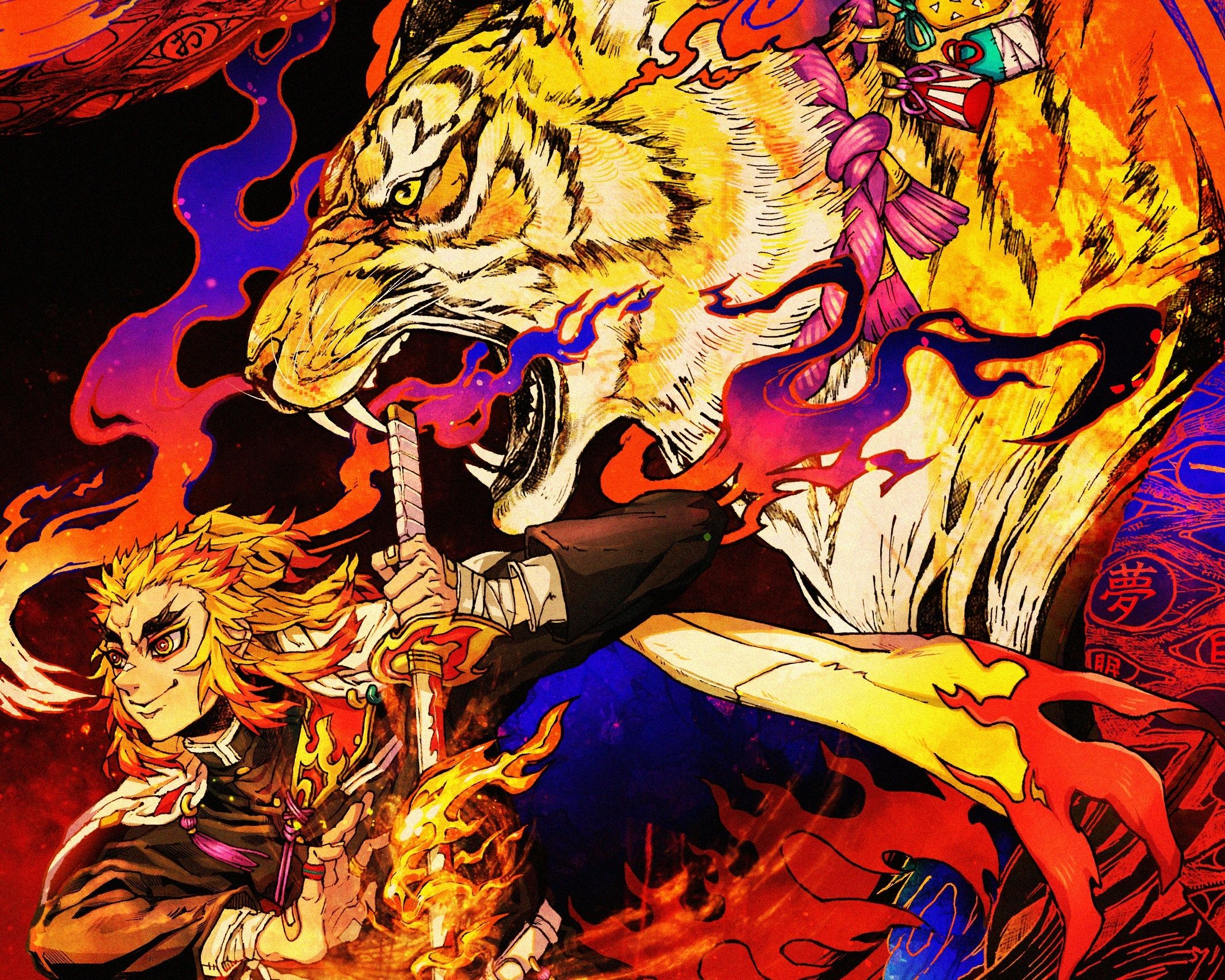 2128x1703 Kyojuro Rengoku Cool Demon Slayer