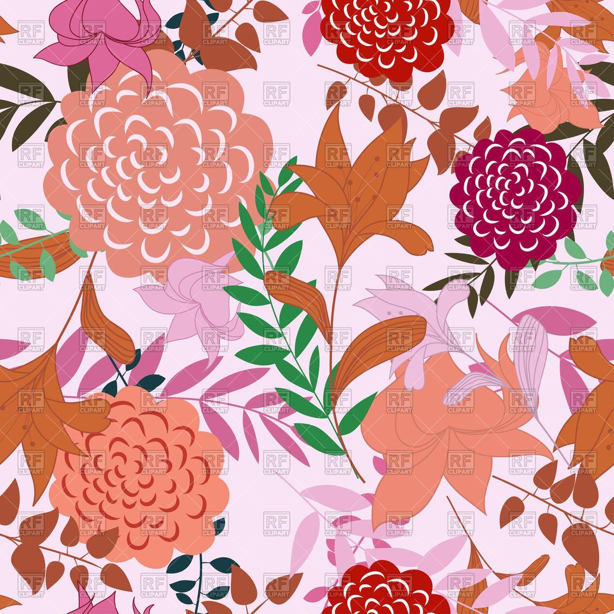 1200x1200 Floral Wallpaper Pattern Vintage