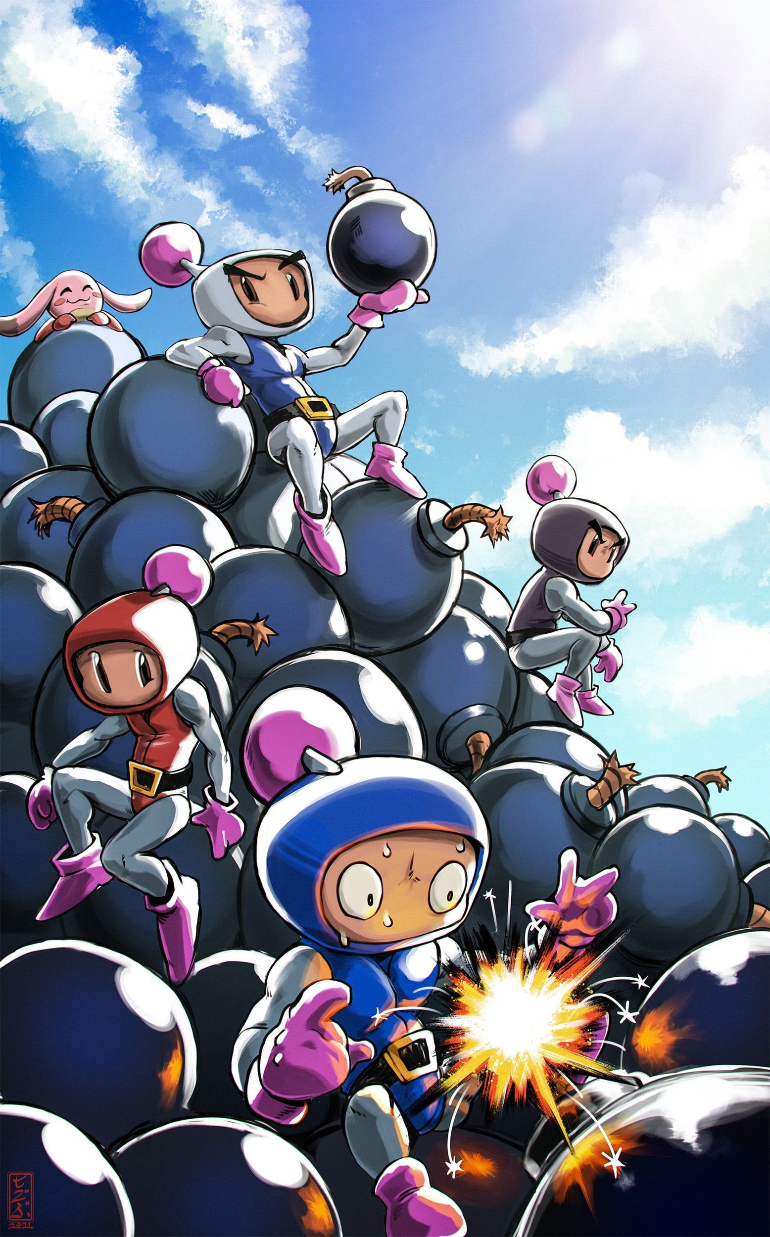 1556x2500 i drew some bombers! and a tiny Pommy