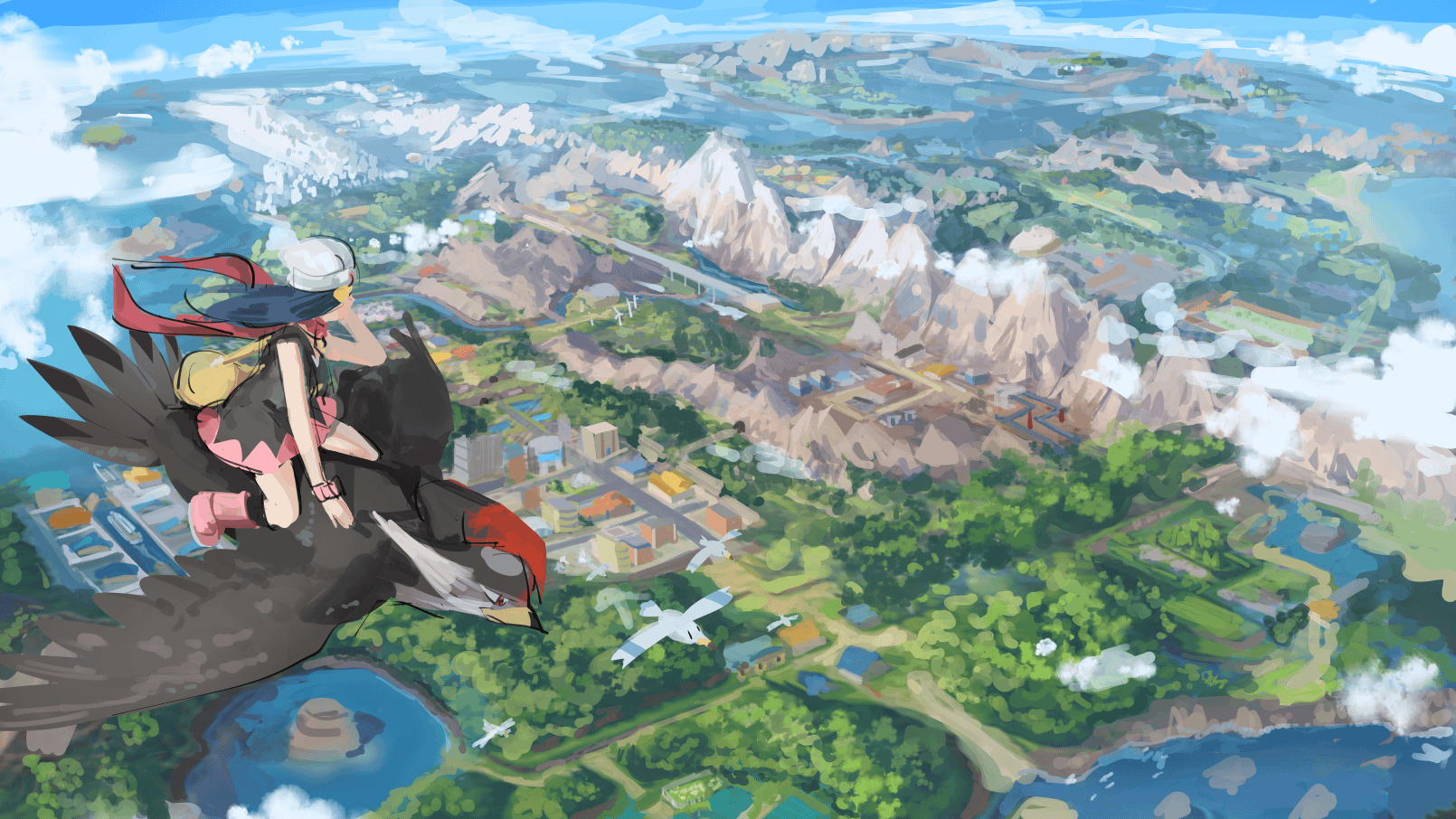 1610x906 Dawn Flying Over Sinnoh