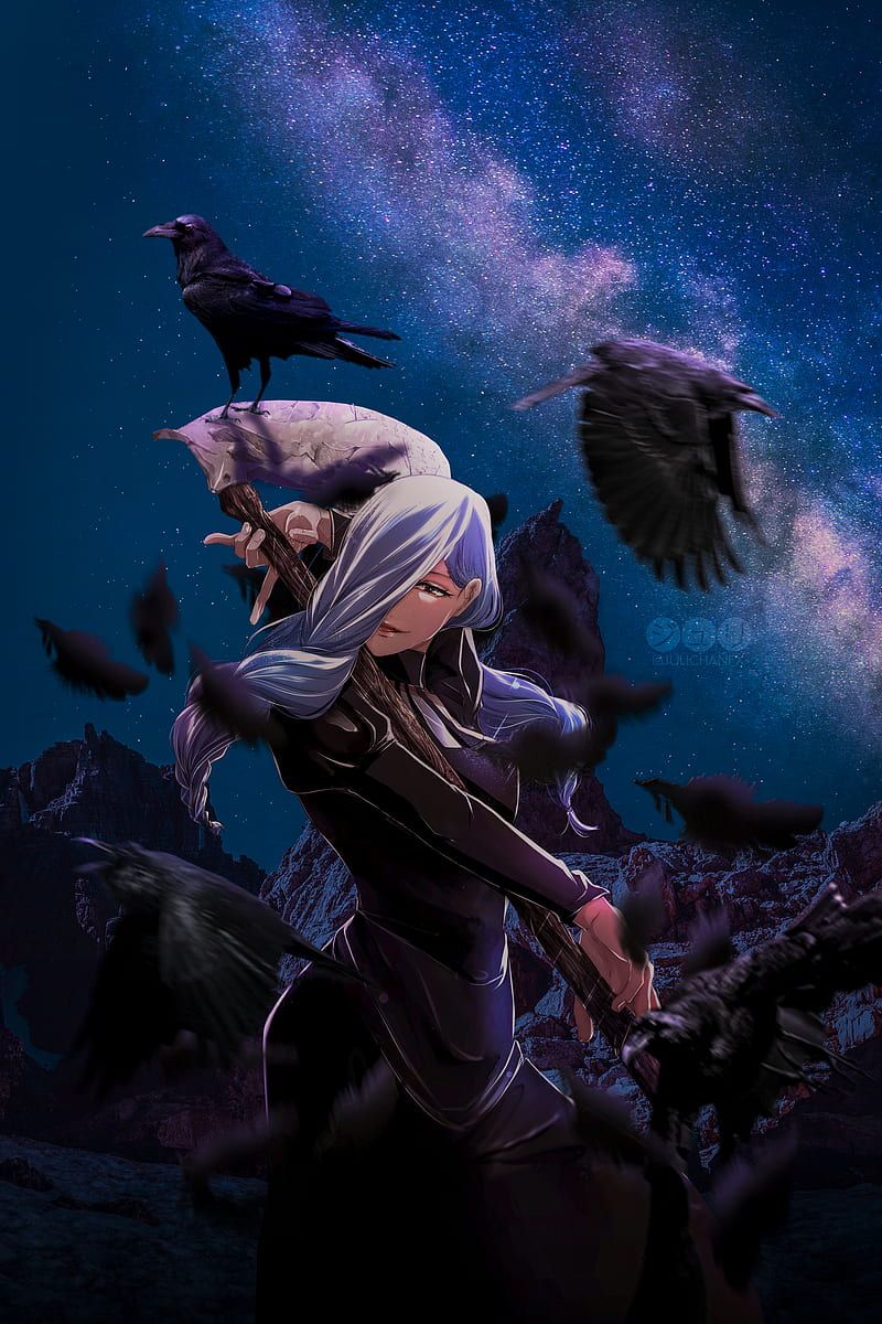 800x1200 Mei Mei, aesthetic, anime, crows
