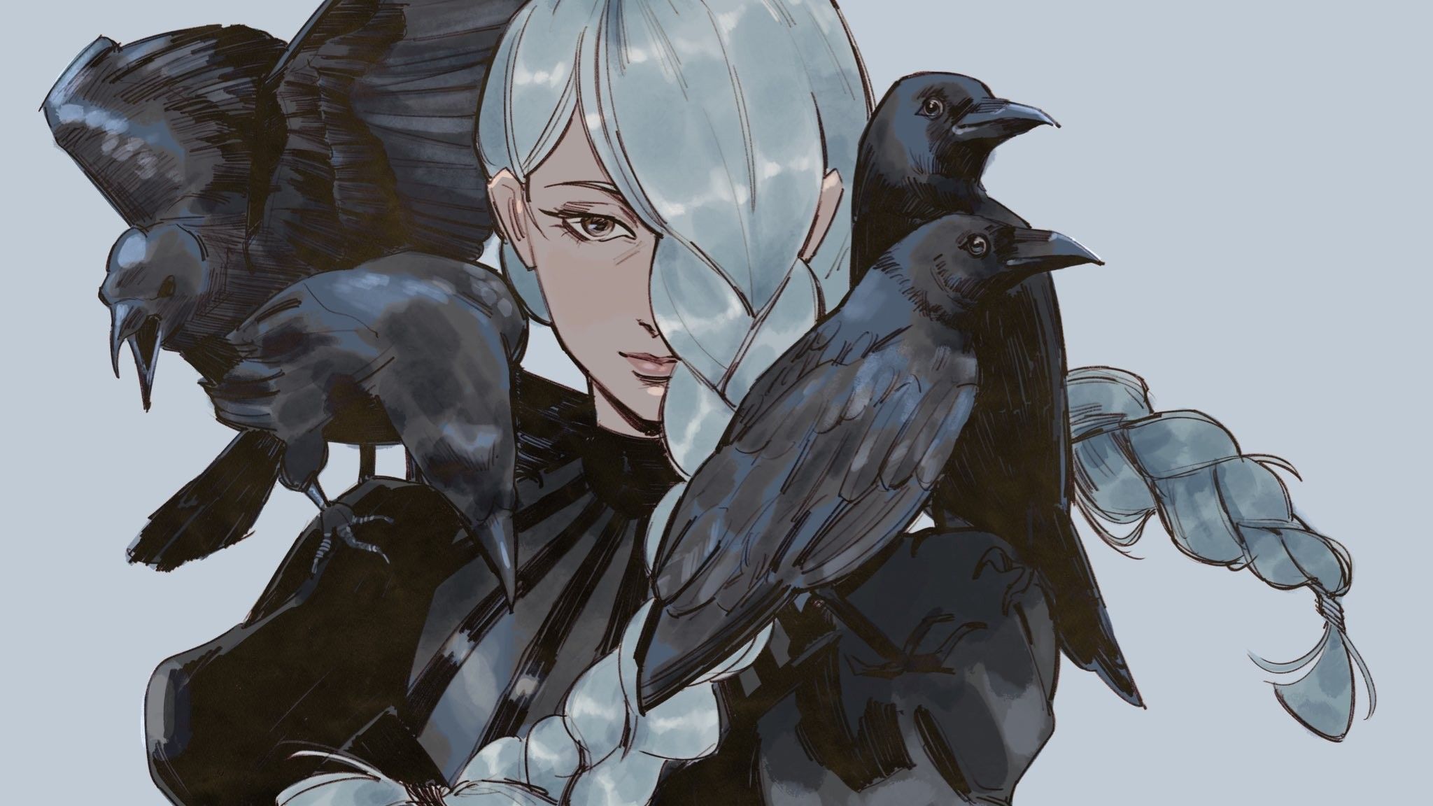 2048x1152 Cope all you want. Mei Mei's crows are