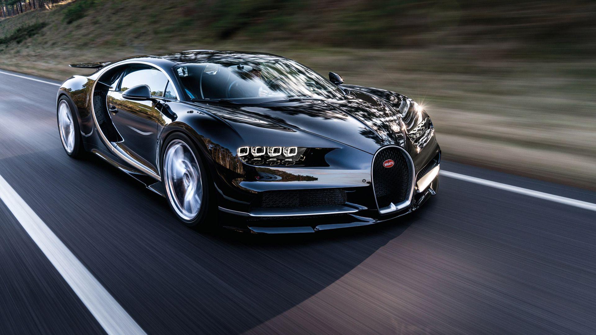 Black Bugatti Wallpaper 4K