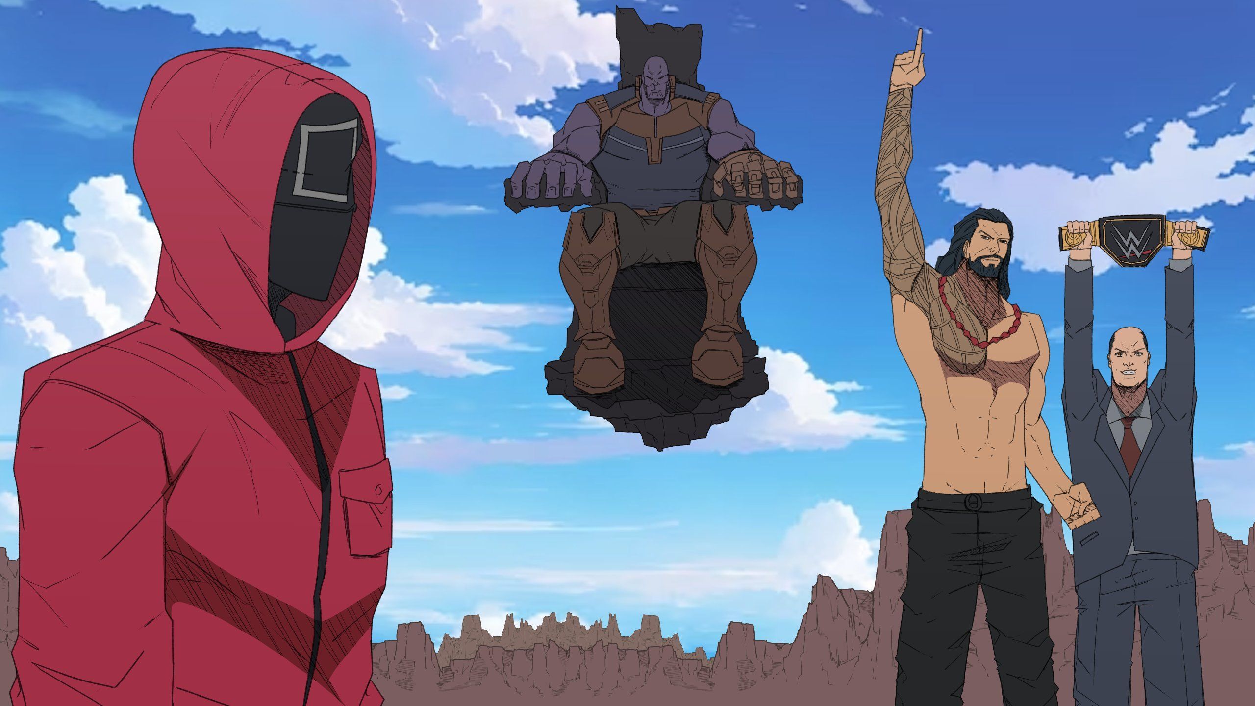 2560x1440 Square mask guy lol