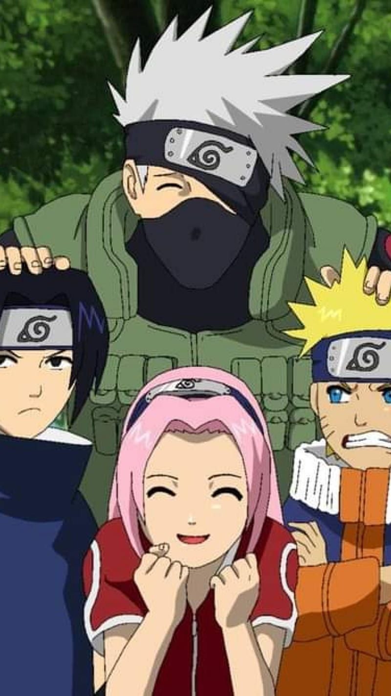 800x1422 TEAM kakashi, naruto, sasuke, HD