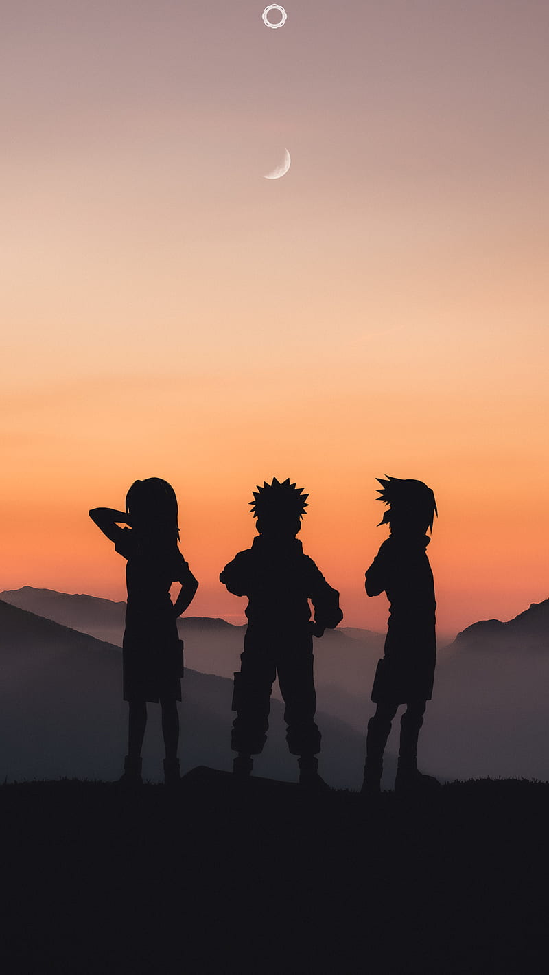 800x1420 Team naruto, sasuke, sakura, kakashi