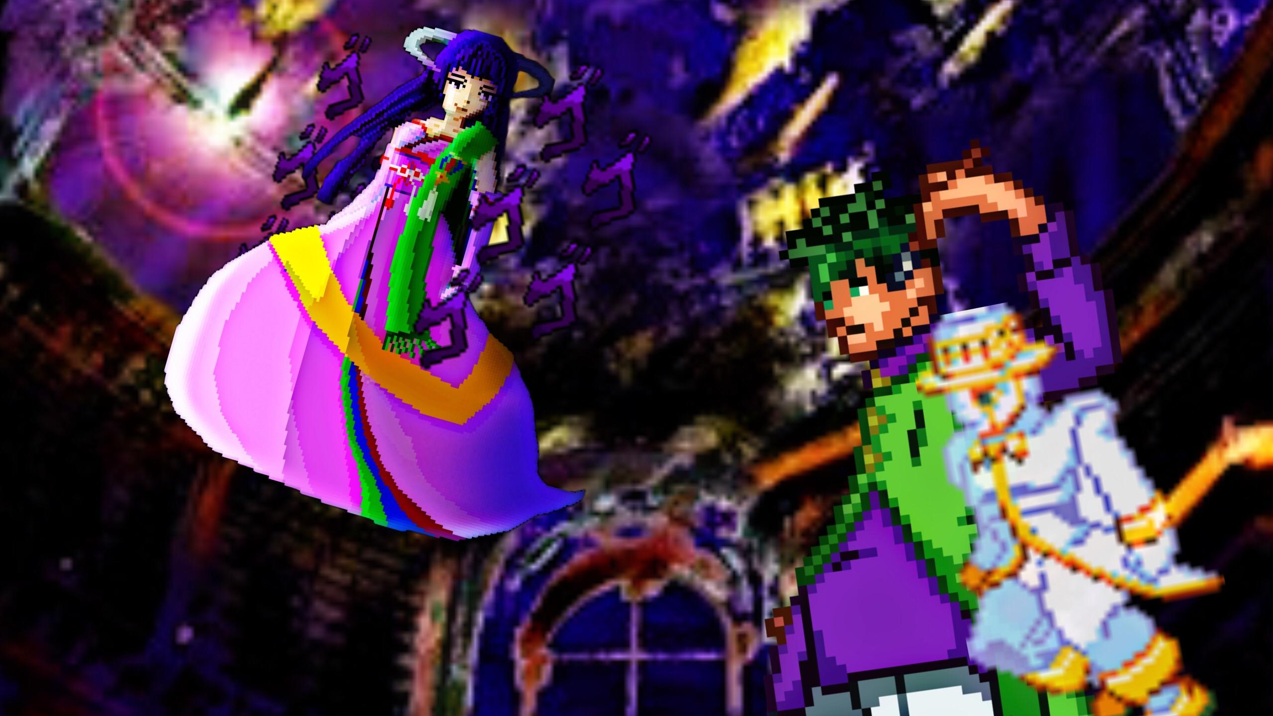 2560x1440 Rohan Vs Featherine sprite art : r