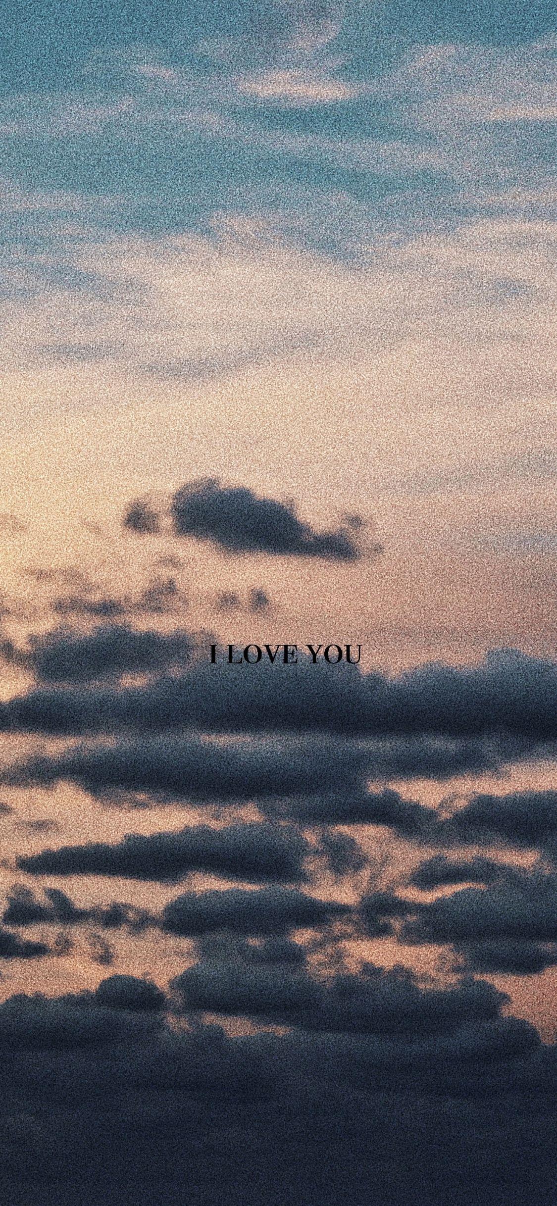 1125x2436 background #aesthetic #ocean #iloveyou #ily