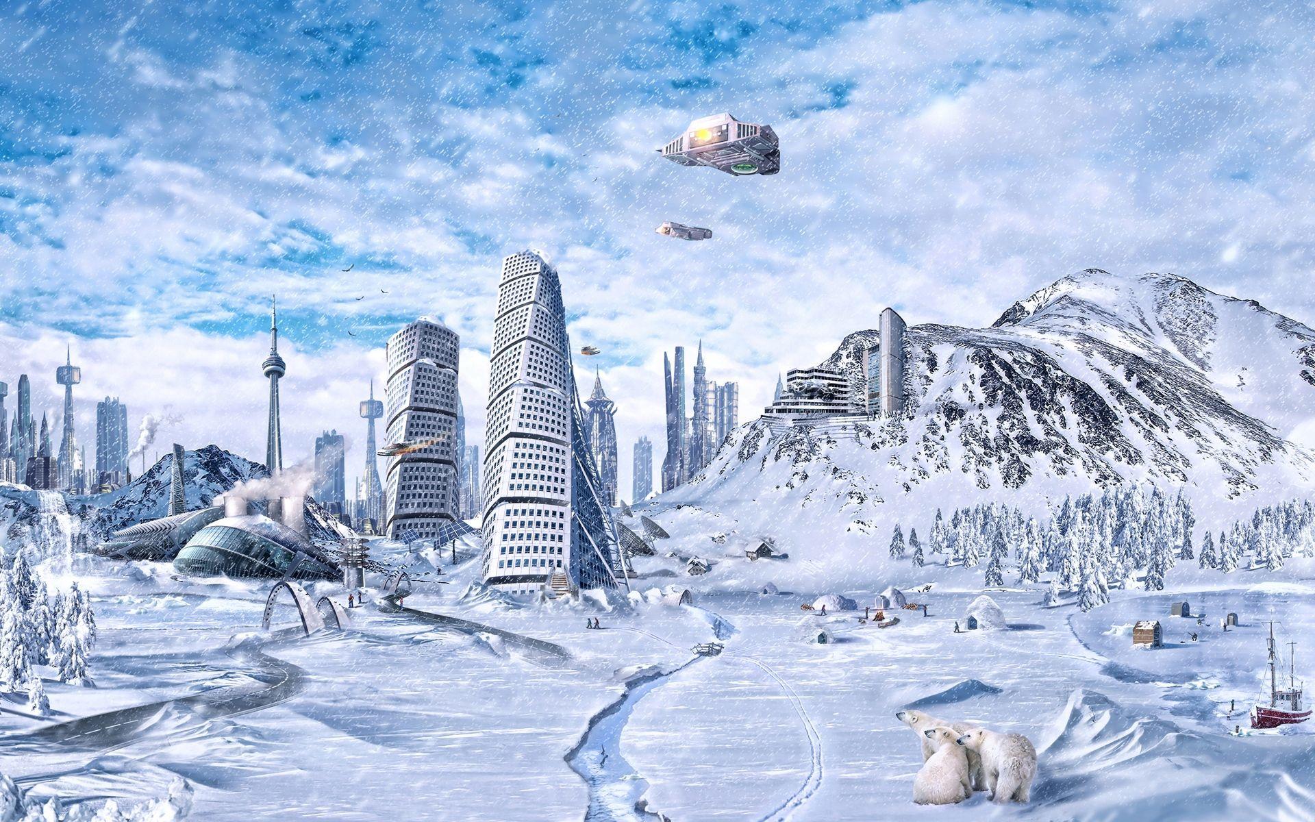 1920x1200 Download wallpaper 1920x1200 planet, world, winter, snow