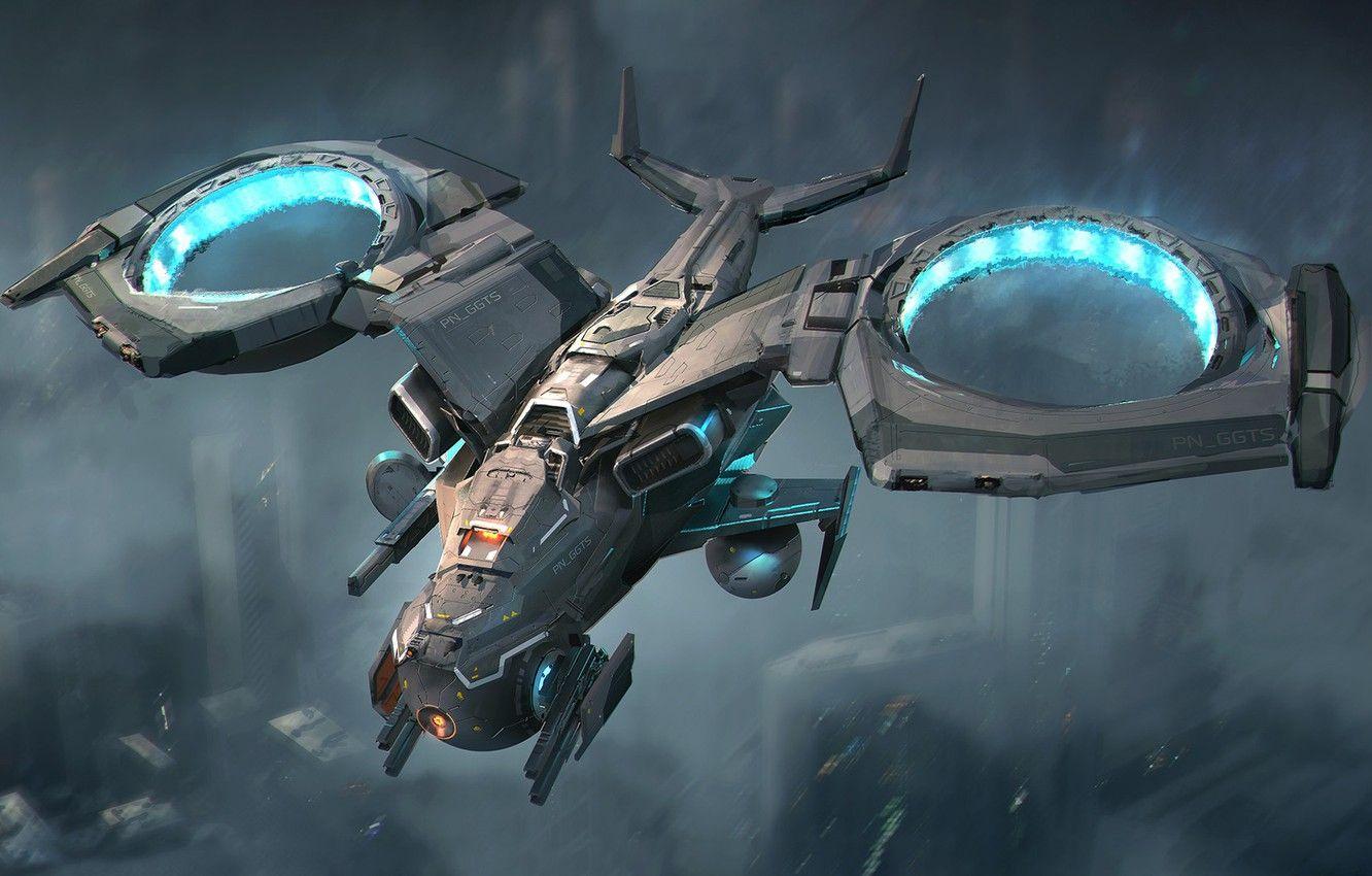 1332x850 Wallpaper Future, Flight, Helicopter, Wings, Fiction