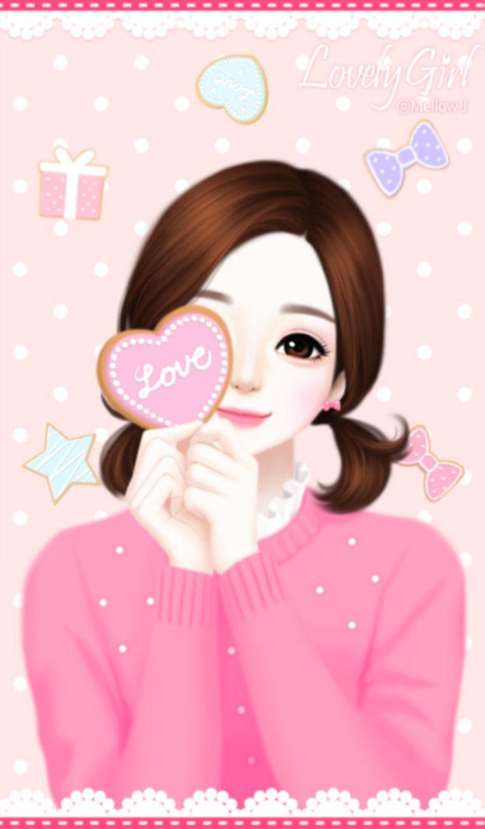700x1196 Korean Wallpaper Cute Korean Cartoon Girl, HD