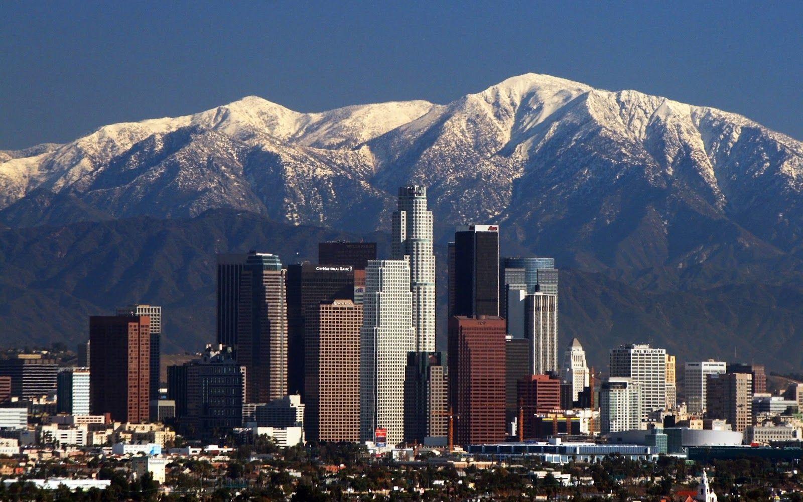 1600x1000 sportstars: Los Angeles Skyline Wallpaper