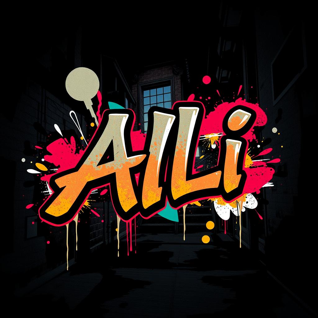 1024x1024 Edgy 'Ali' Graffiti Art