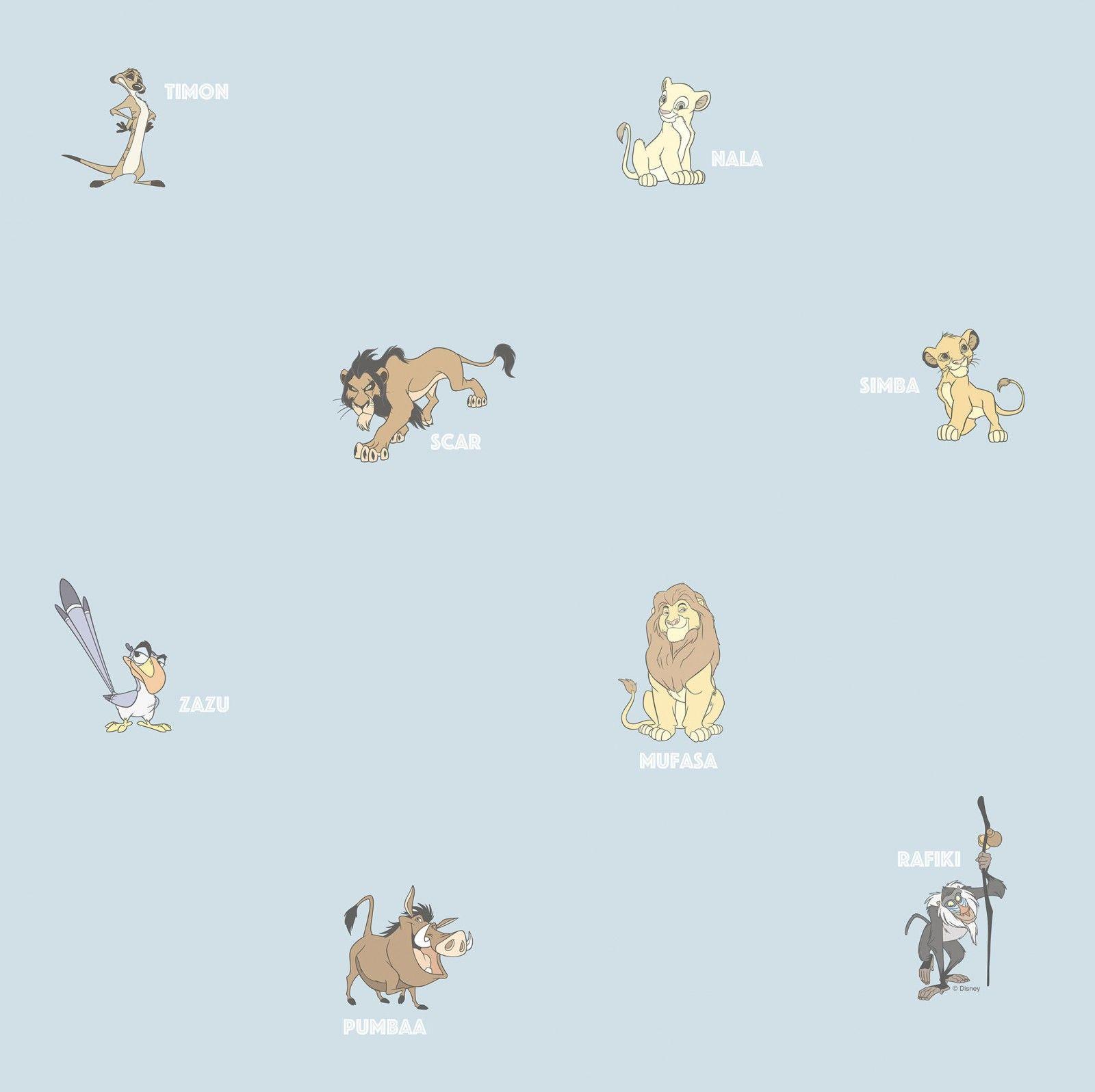 1600x1597 Kids Wallpaper Disney Lion King Simba Blue Brown L3022 1