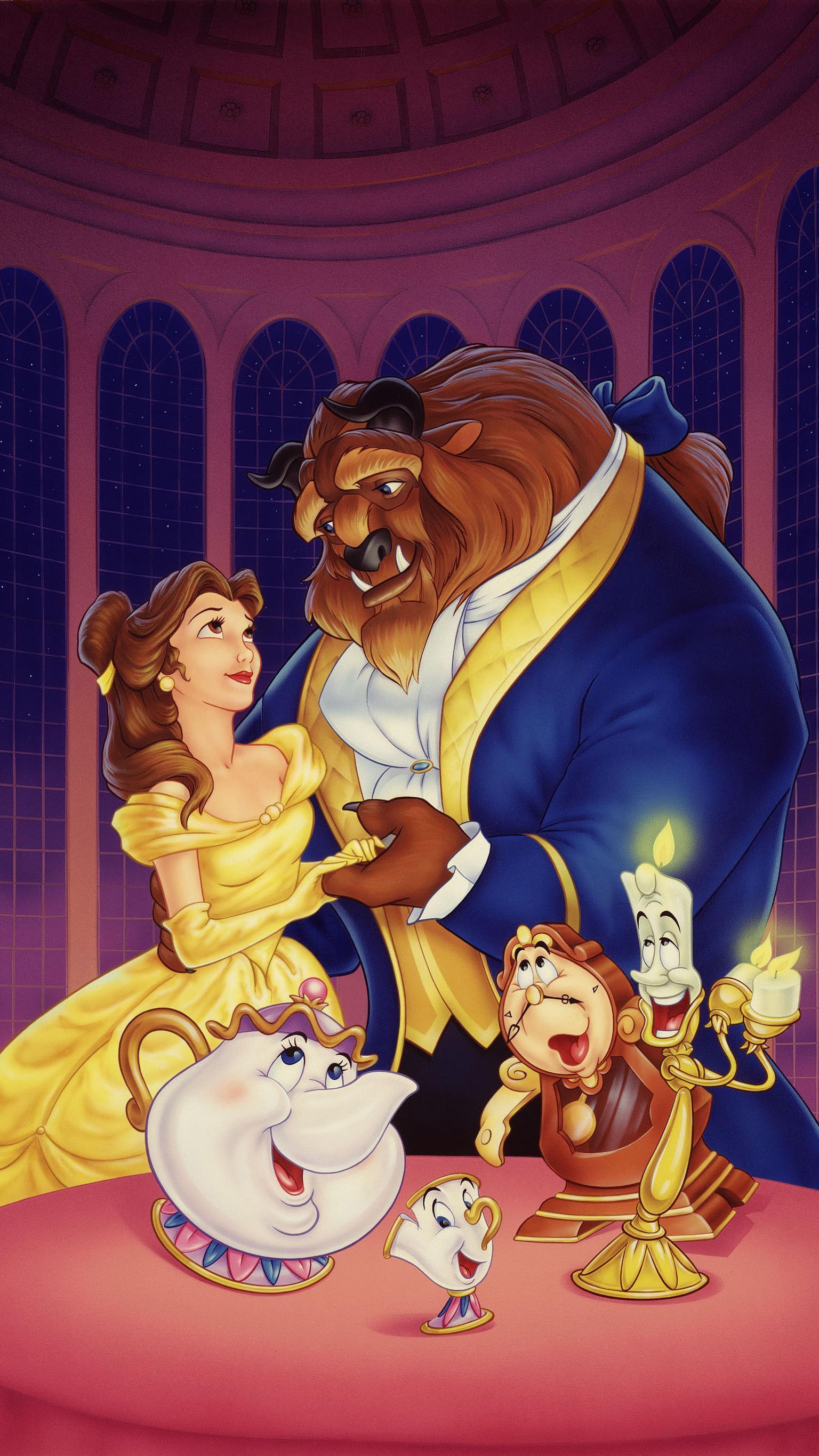 1536x2732 Beauty and the Beast (1991) Phone Wallpaper