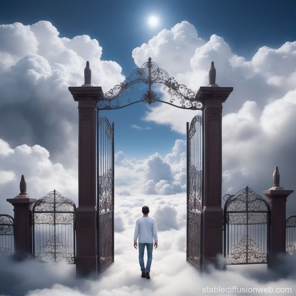 1024x1024 Injured Man Before Closed Heaven's