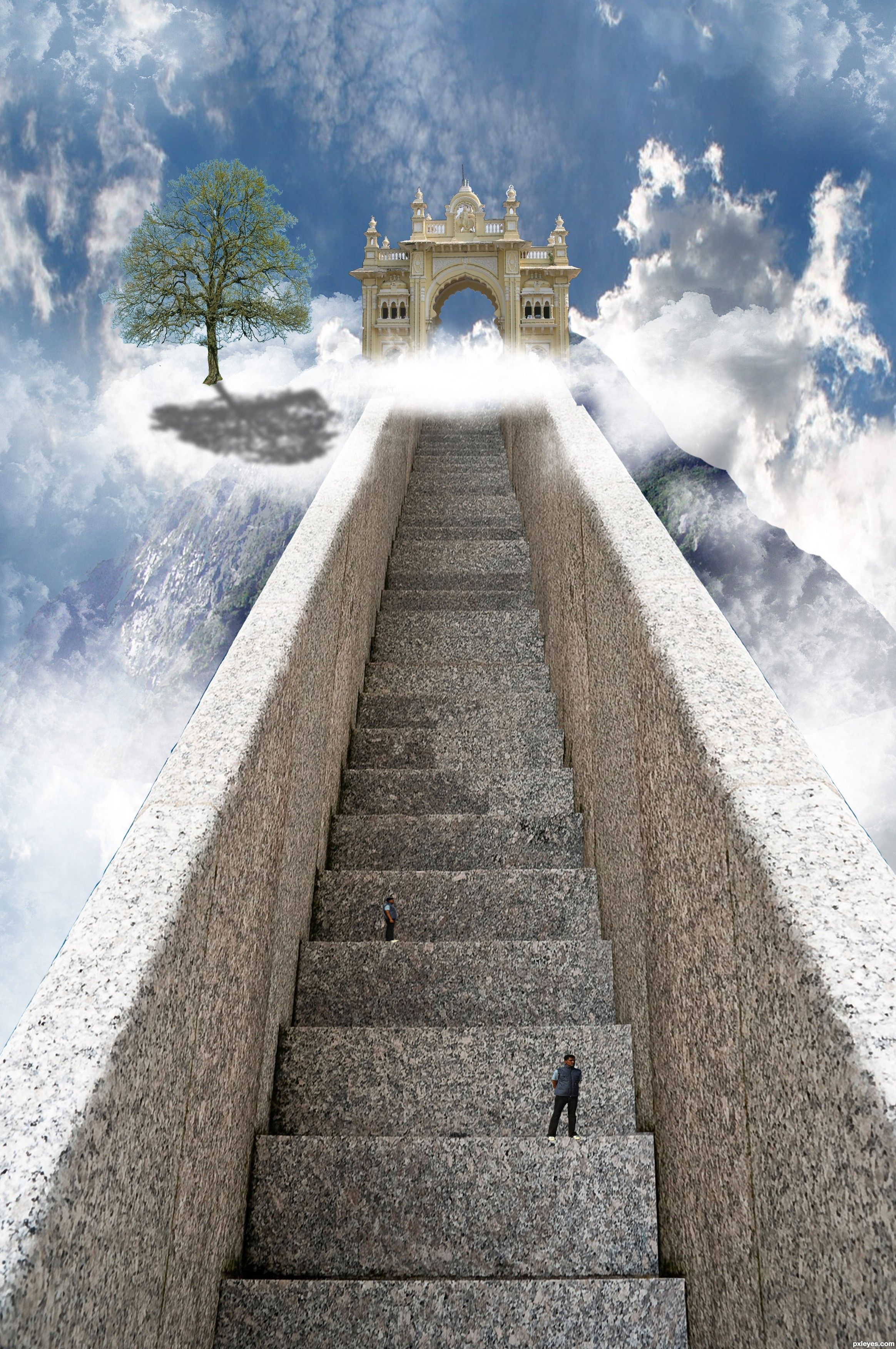 2328x3504 steep stairs photohop contest