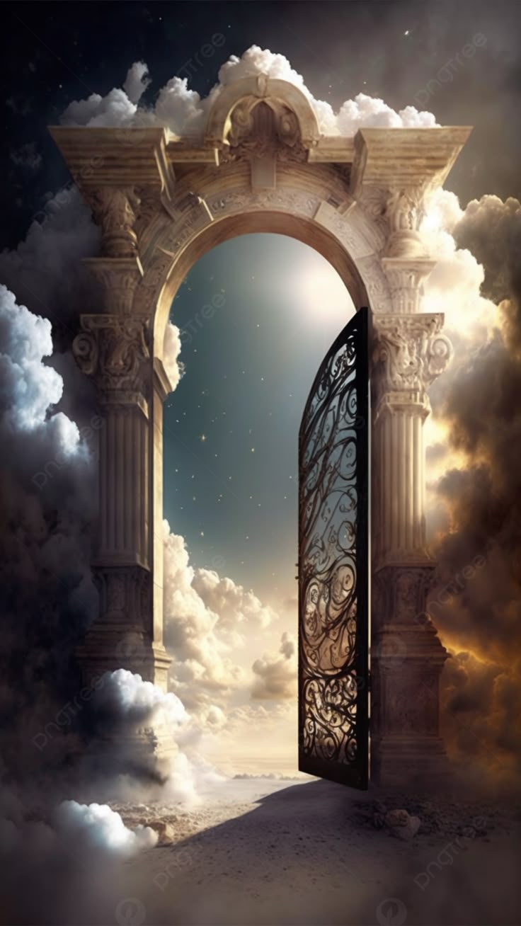736x1308 Heaven Heaven Gate Golden Clouds