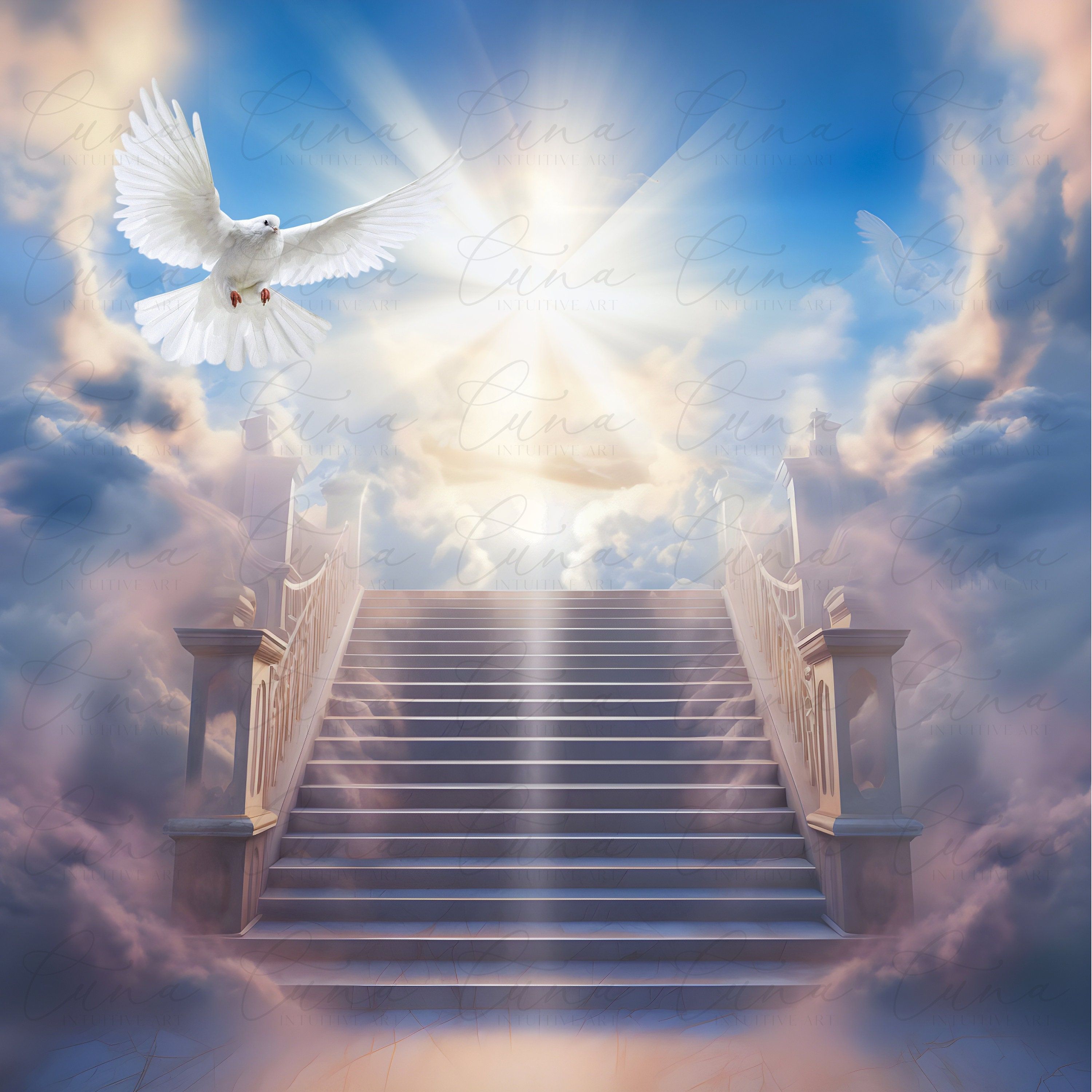 3000x3000 In Loving Memory Funeral Heaven Blue