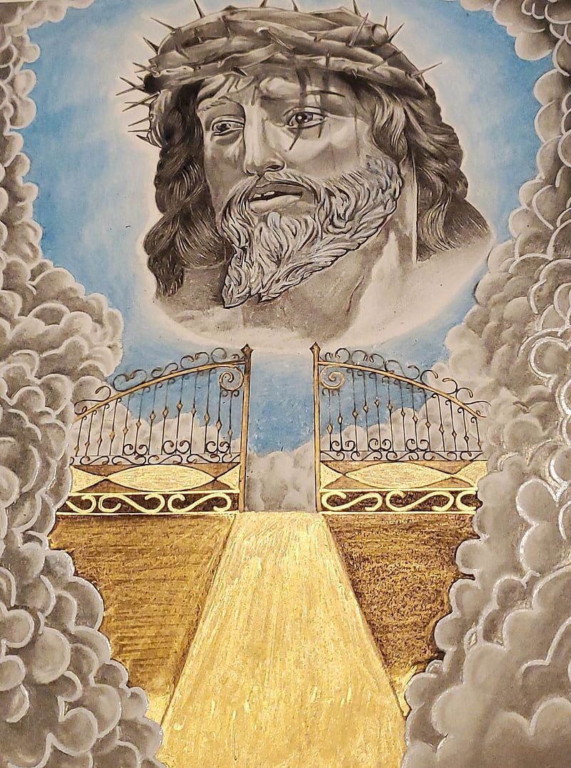 800x1076 HD jesus is the gate wallpaper