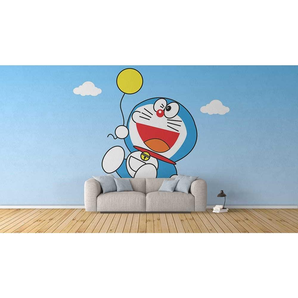 1000x1000 Doraemon Cartoon Kids Fun Room Colourful Washable Adhesive Wallpaper