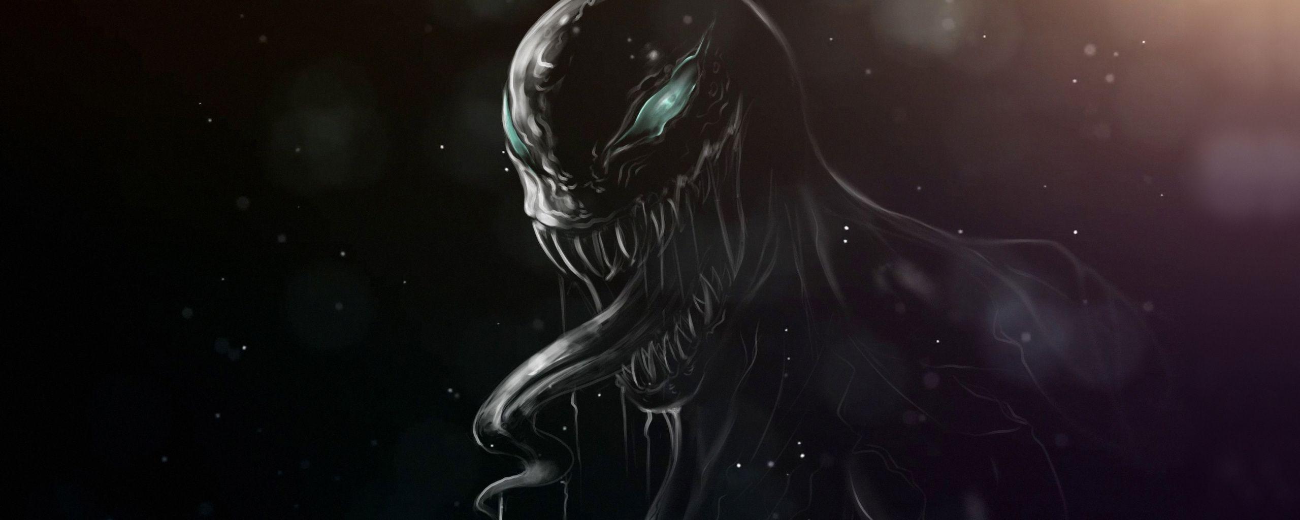 2560x1024 Download 2560x1024 wallpaper dark, minimal, villain, venom