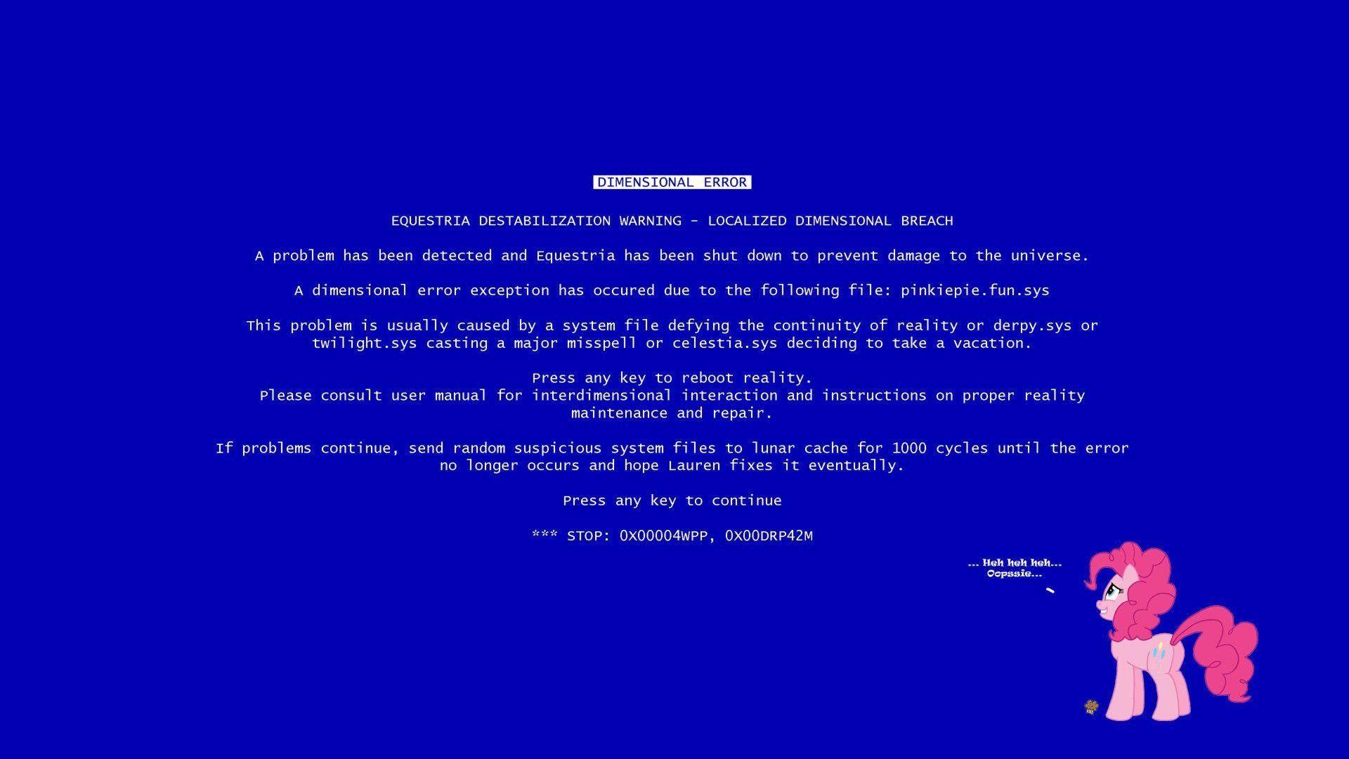 1920x1080 Blue Screen Error Wallpaper