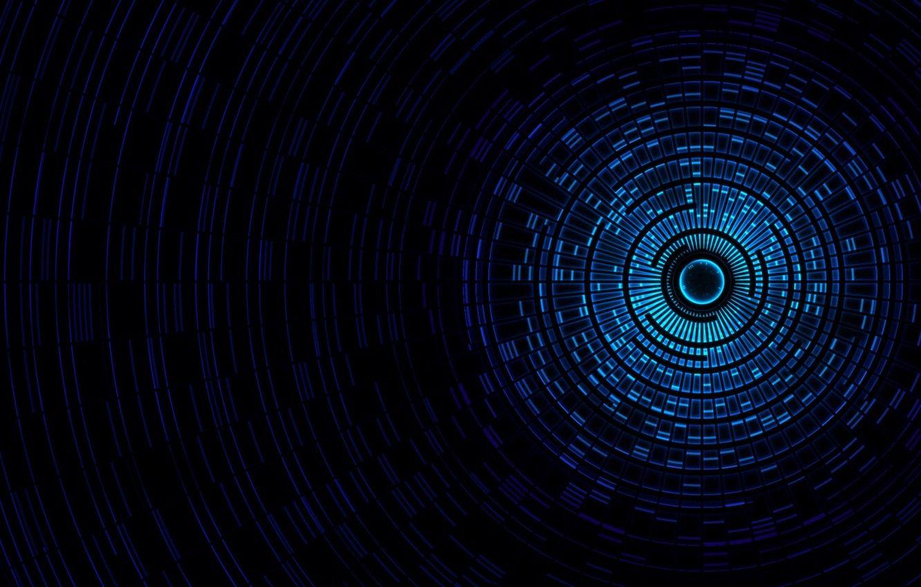 1332x850 Wallpaper techno, Abstraction, blue image for desktop