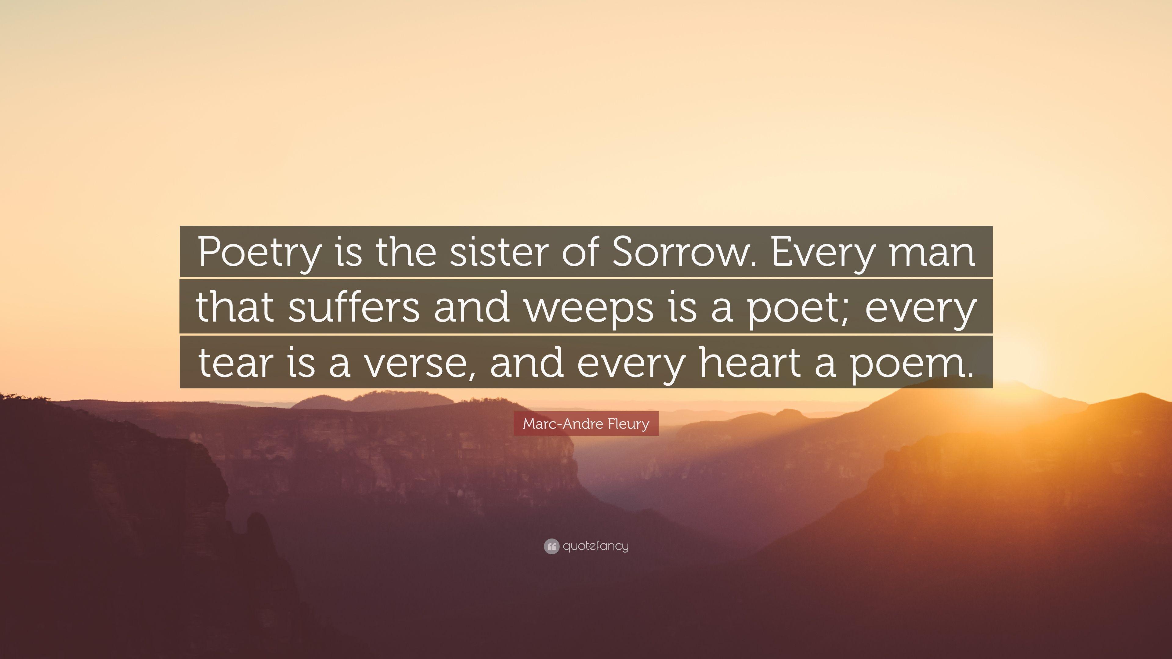 3840x2160 Marc Andre Fleury Quote: “Poetry Is The Sister Of Sorrow