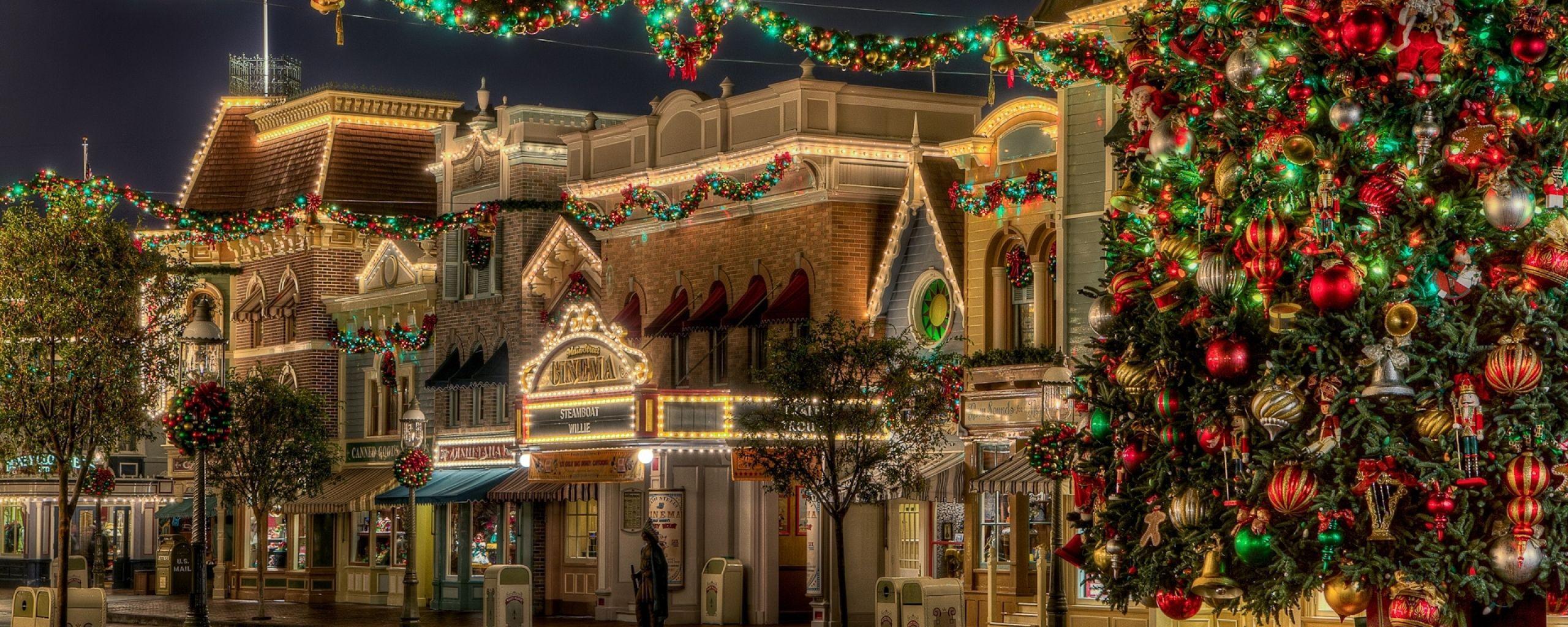 2560x1024 Download Dual Screen Christmas Wallpaper, HD Background