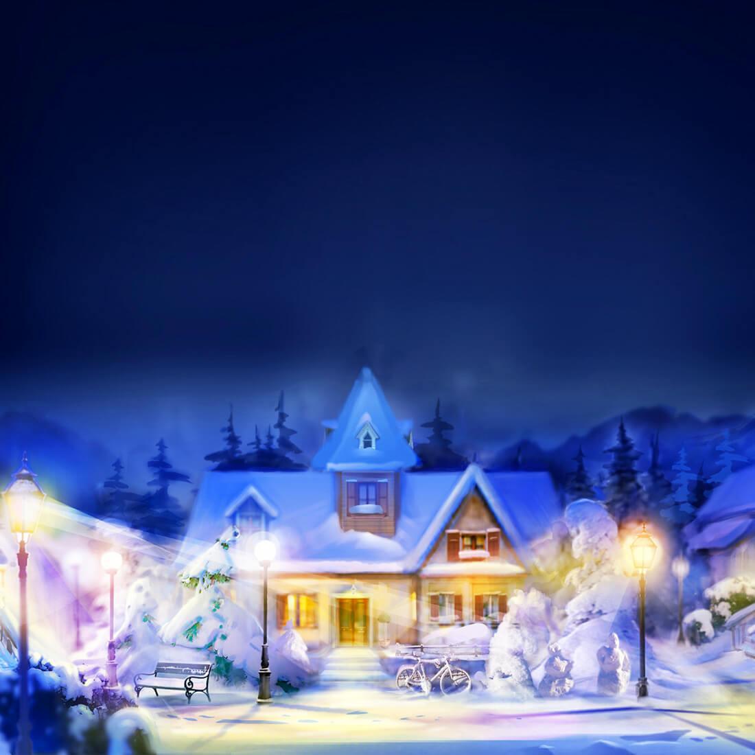 1100x1100 Christmas Night Live Wallpaper for Android