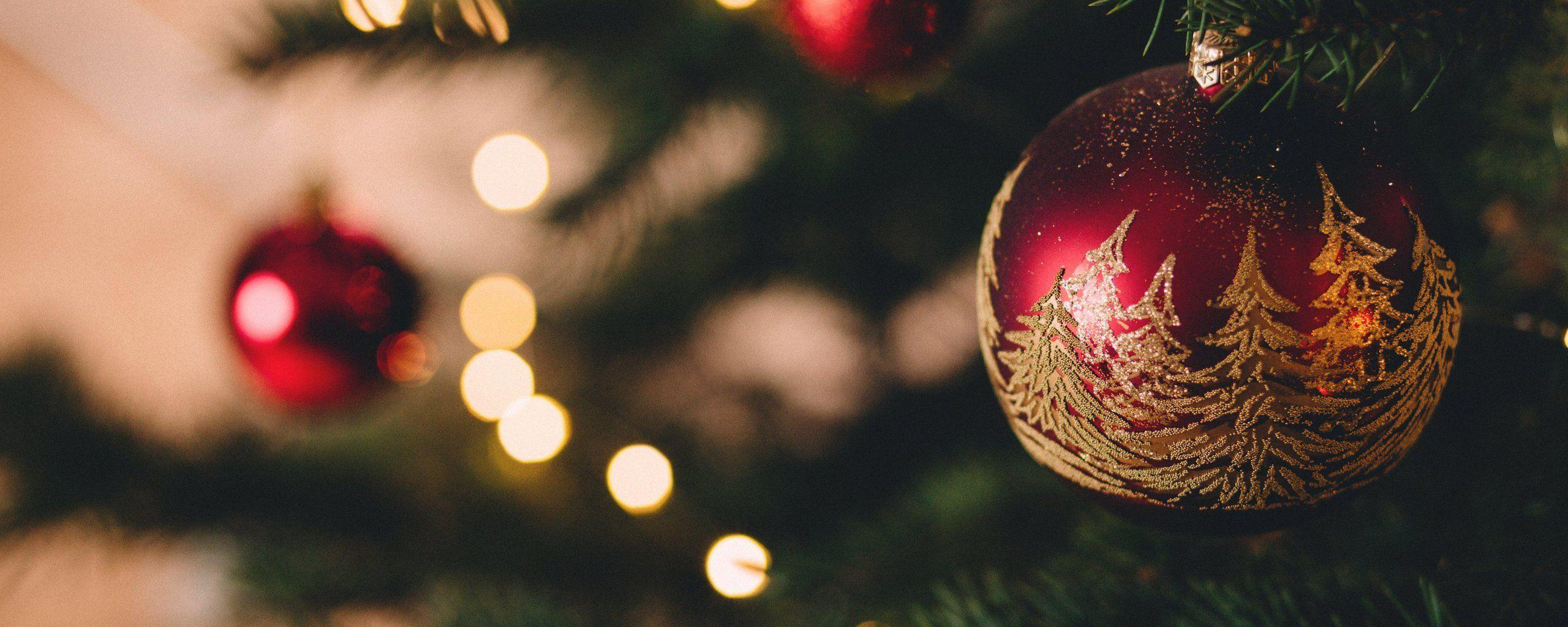 2560x1024 Dual Screen Christmas Wallpaper