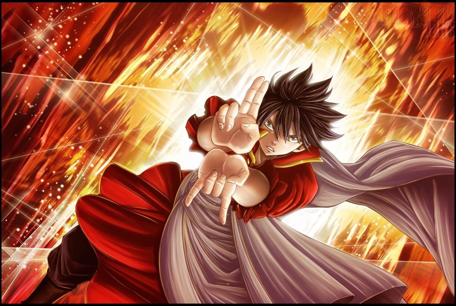 1500x1006 Male anime character illustration, Fairy Tail, Zeref HD
